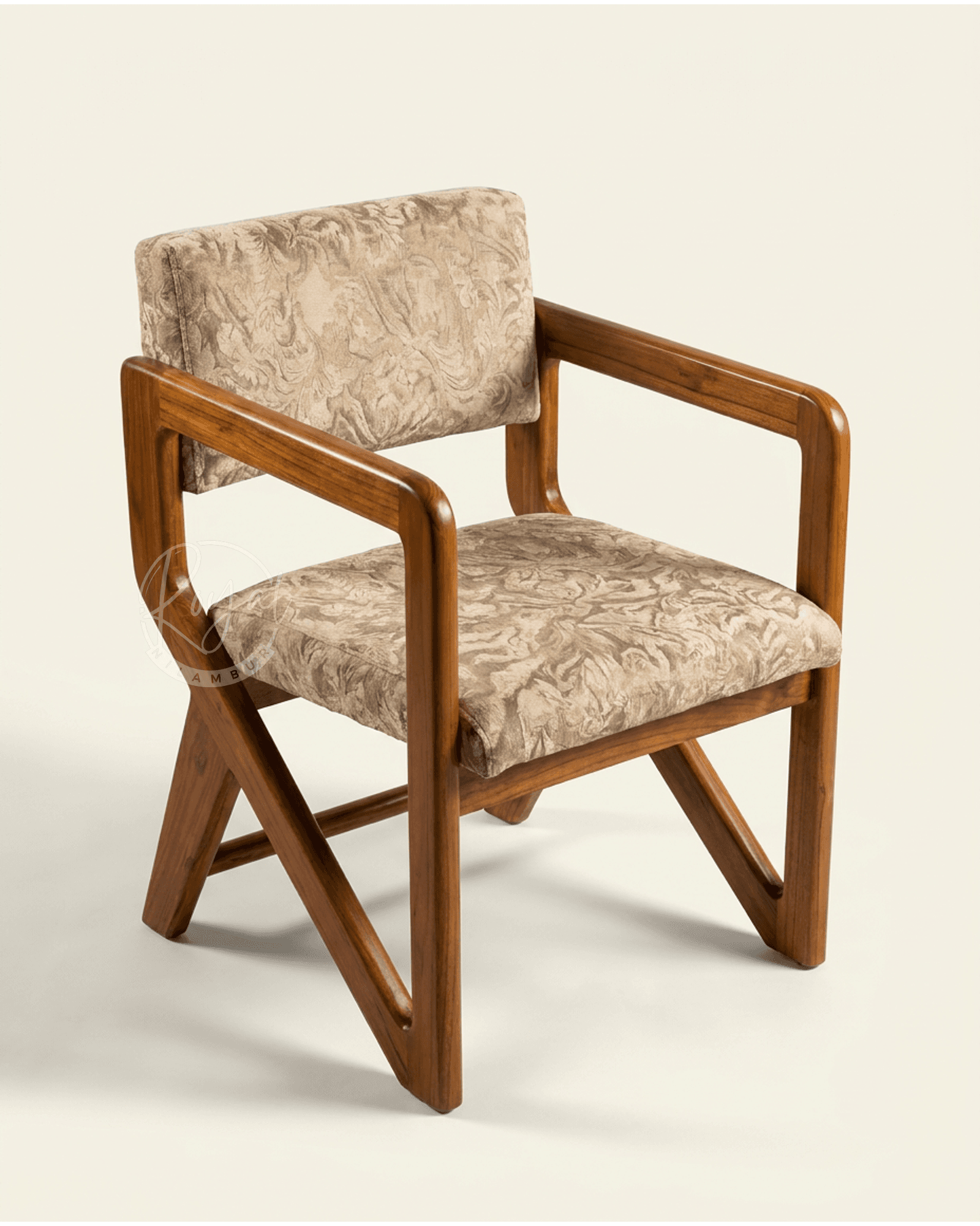 Royal Caelor Nilambur Teak Wood Arm Chair