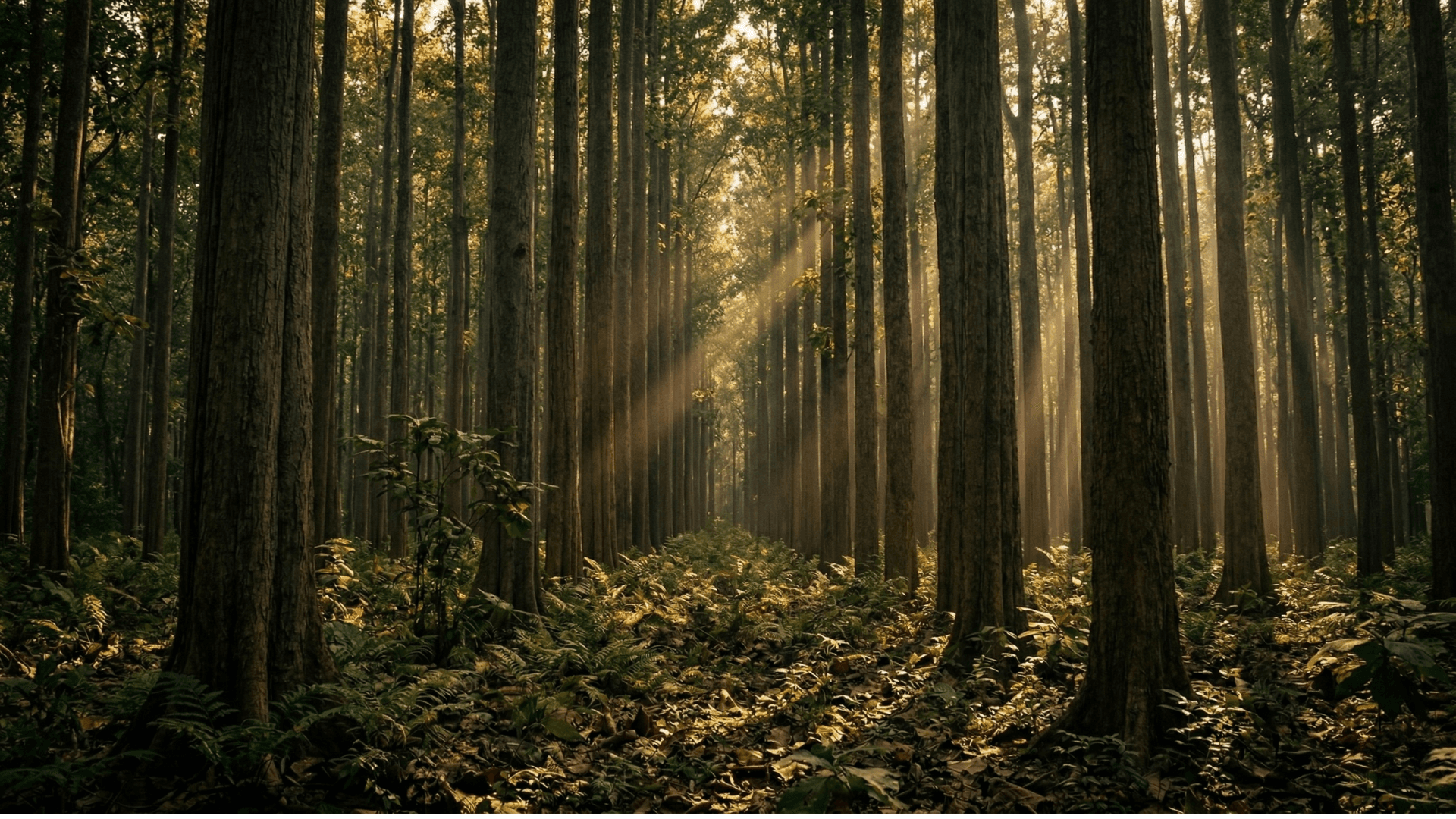 Ancient teak forest in Nilambur, Kerala
