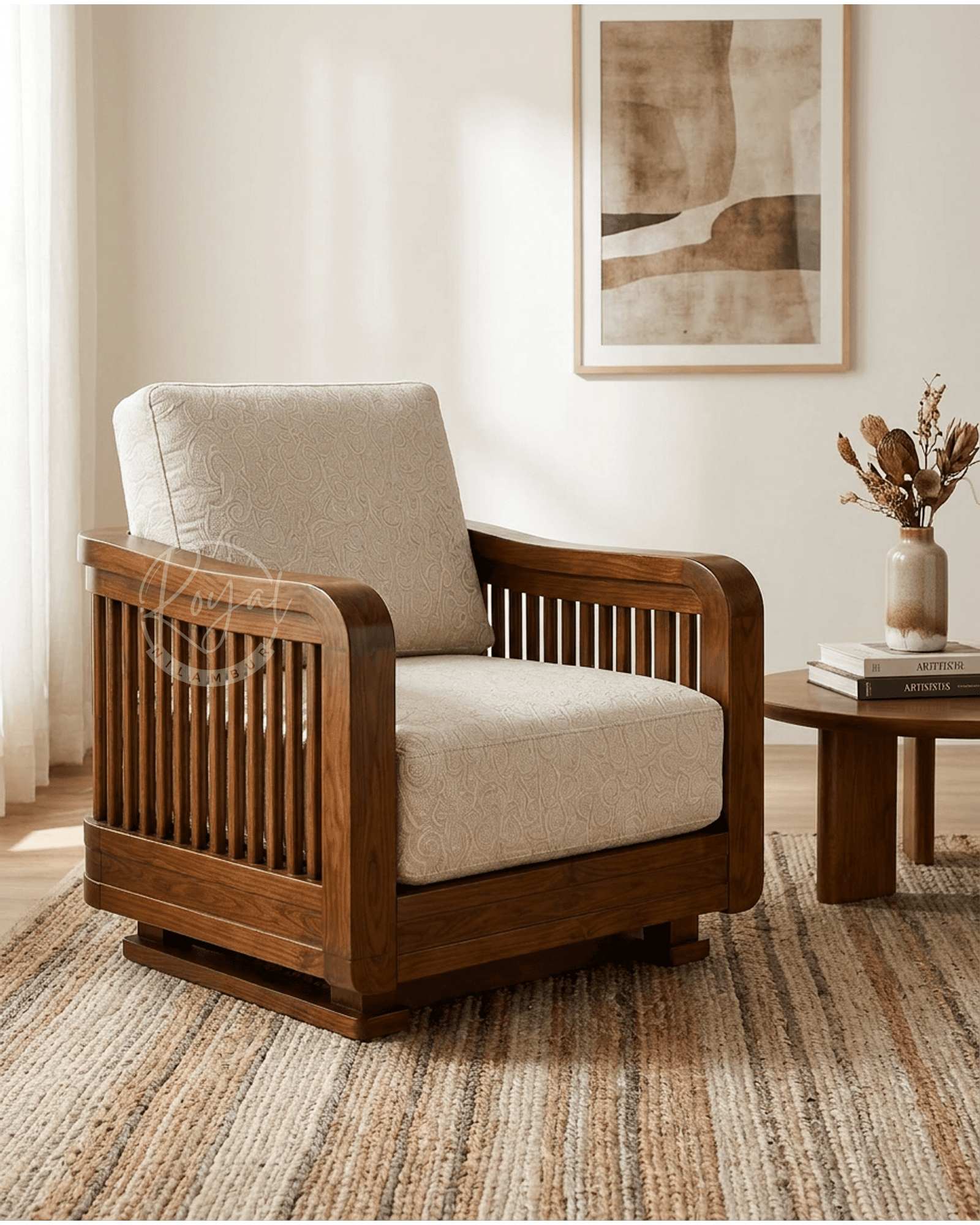 Royal Navrix Nilambur Teak Wood Sofa Set