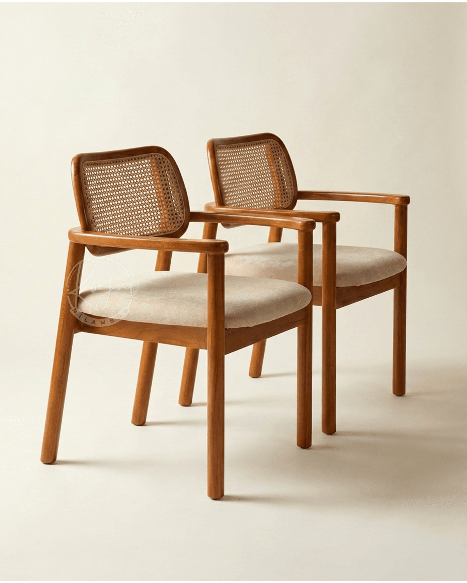 Royal Aarohi Nilambur Teak Wood dining Chair