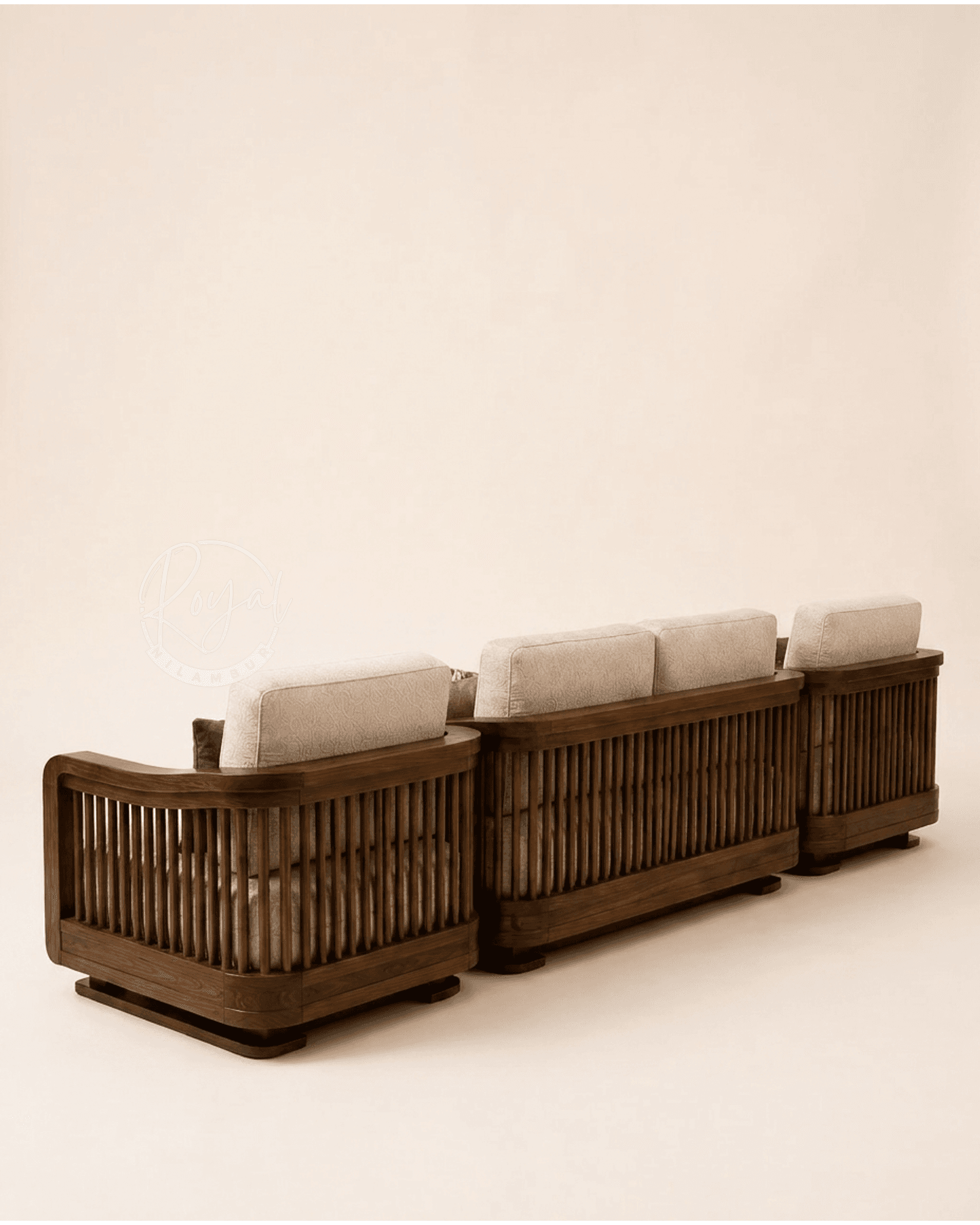 Royal Navrix Nilambur Teak Wood Sofa Set
