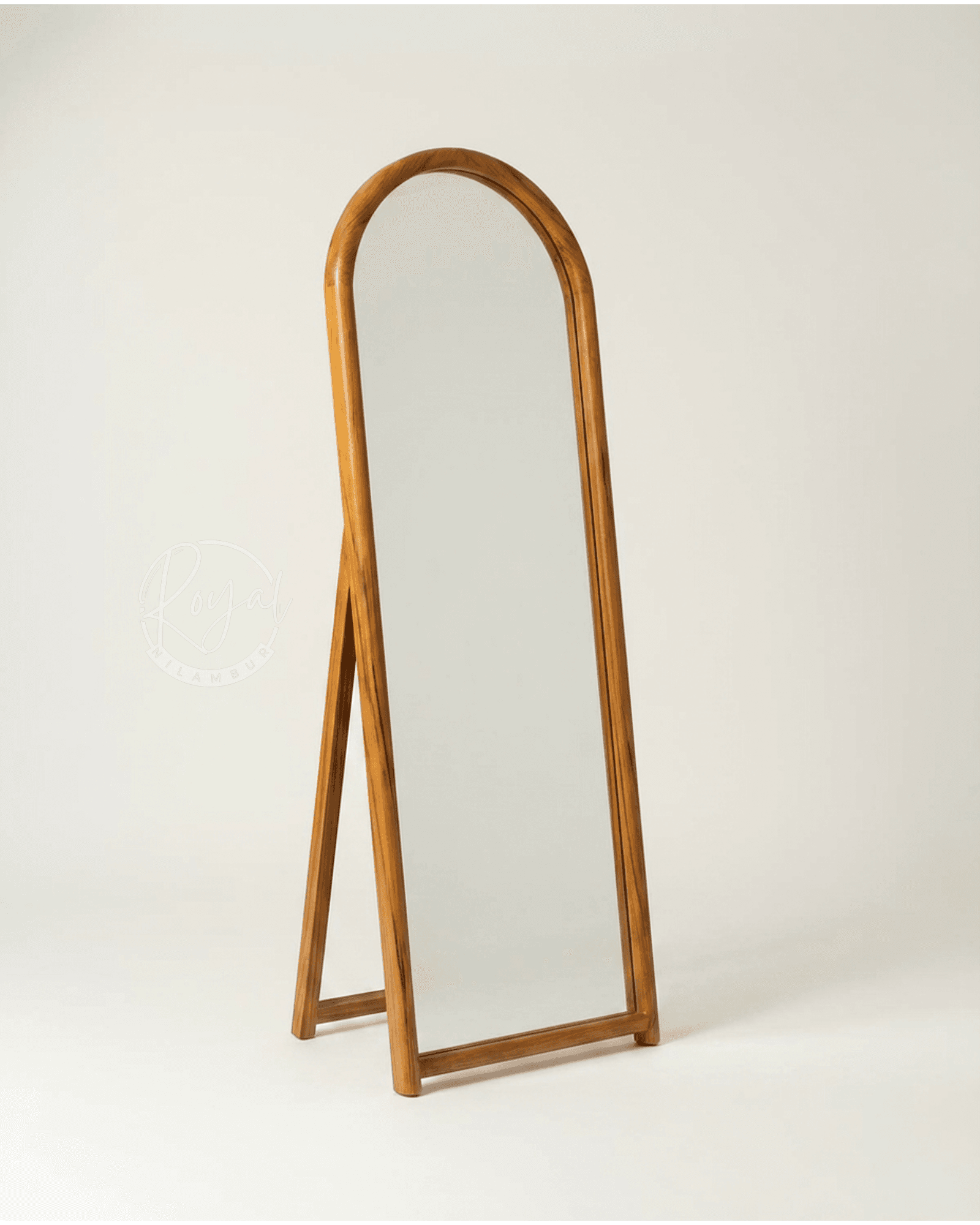 Royal Thanvish Nilambur Teak Wood Floor Mirror
