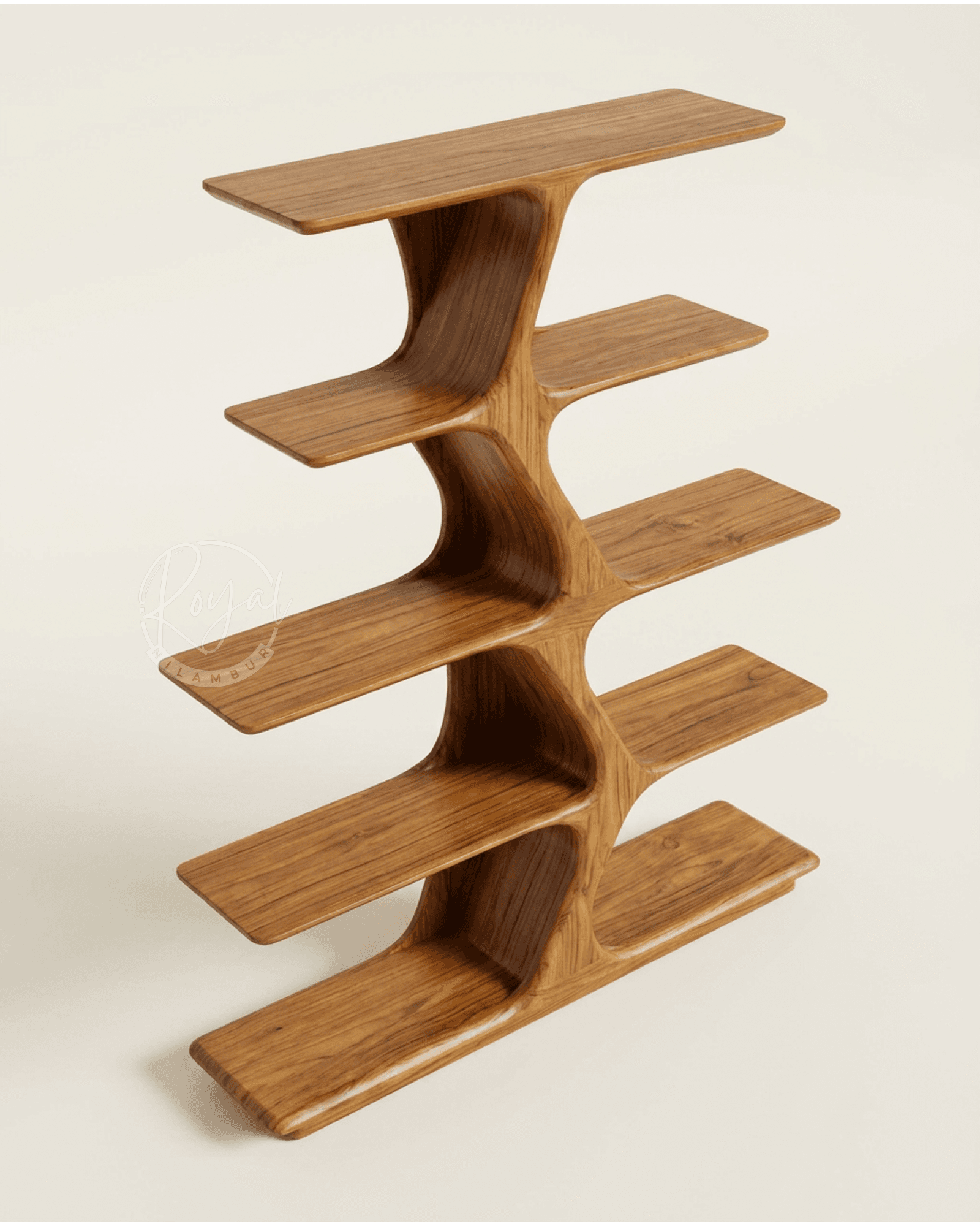 Royal Lavren Nilambur Teak Wood Book Shelf