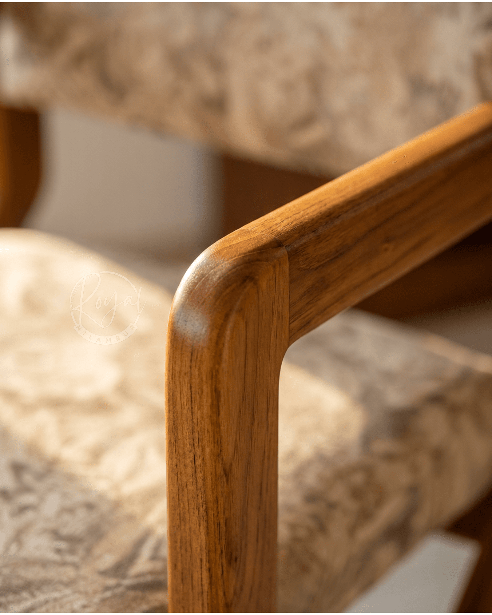 Royal Caelor Nilambur Teak Wood Arm Chair