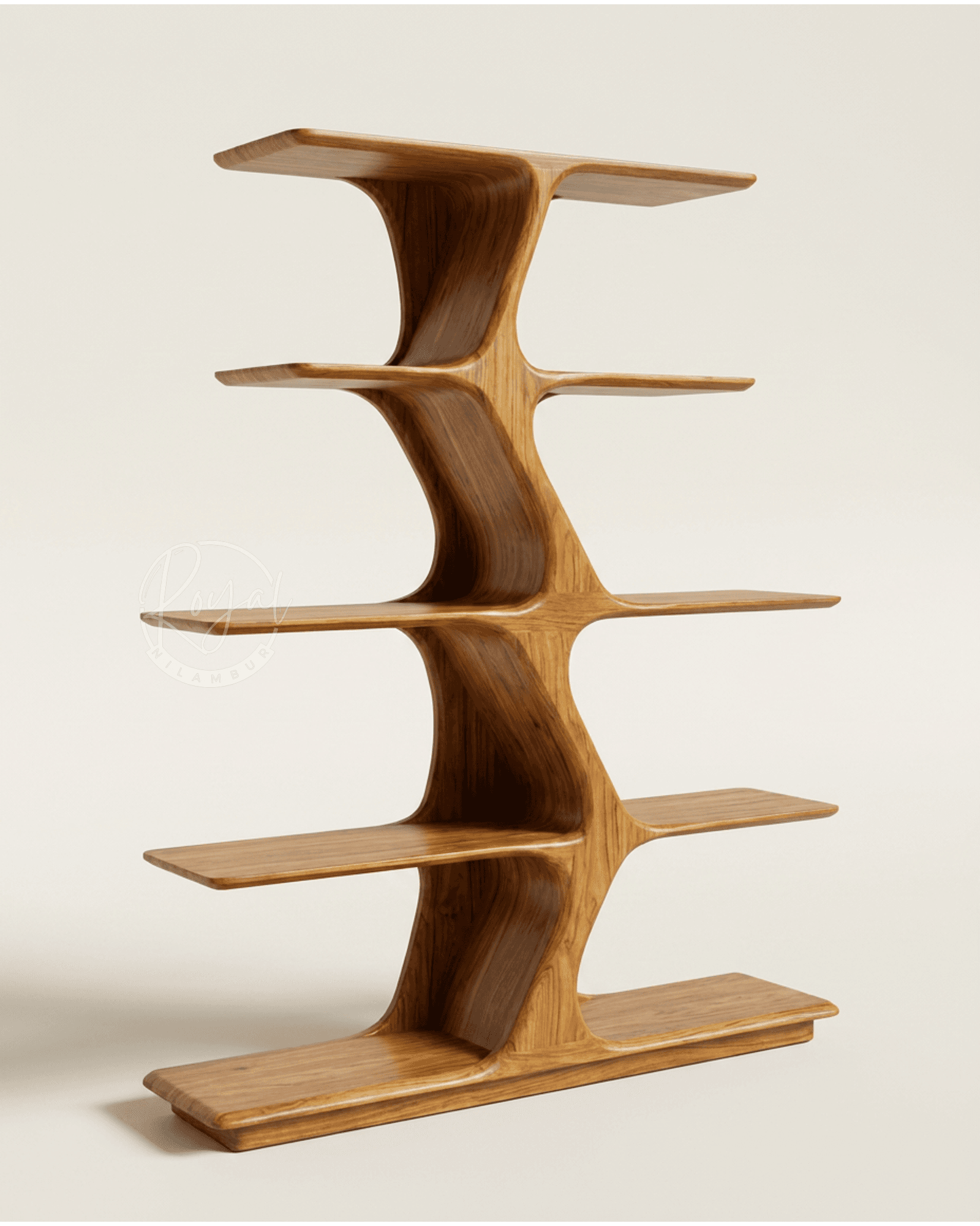 Royal Lavren Nilambur Teak Wood Book Shelf