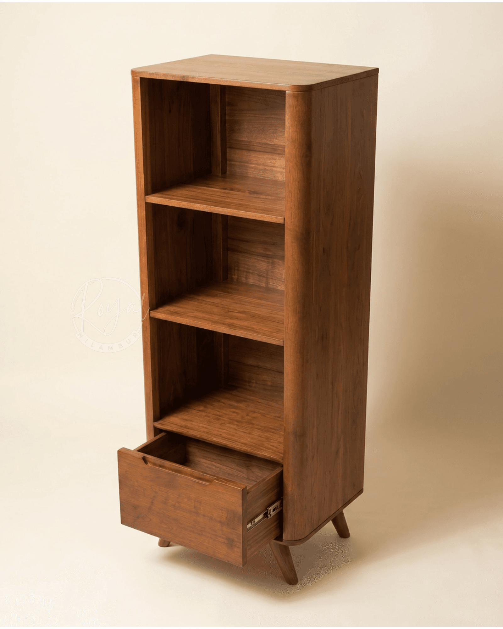 Royal Adhyan Nilambur Teak Wood Bookshelf