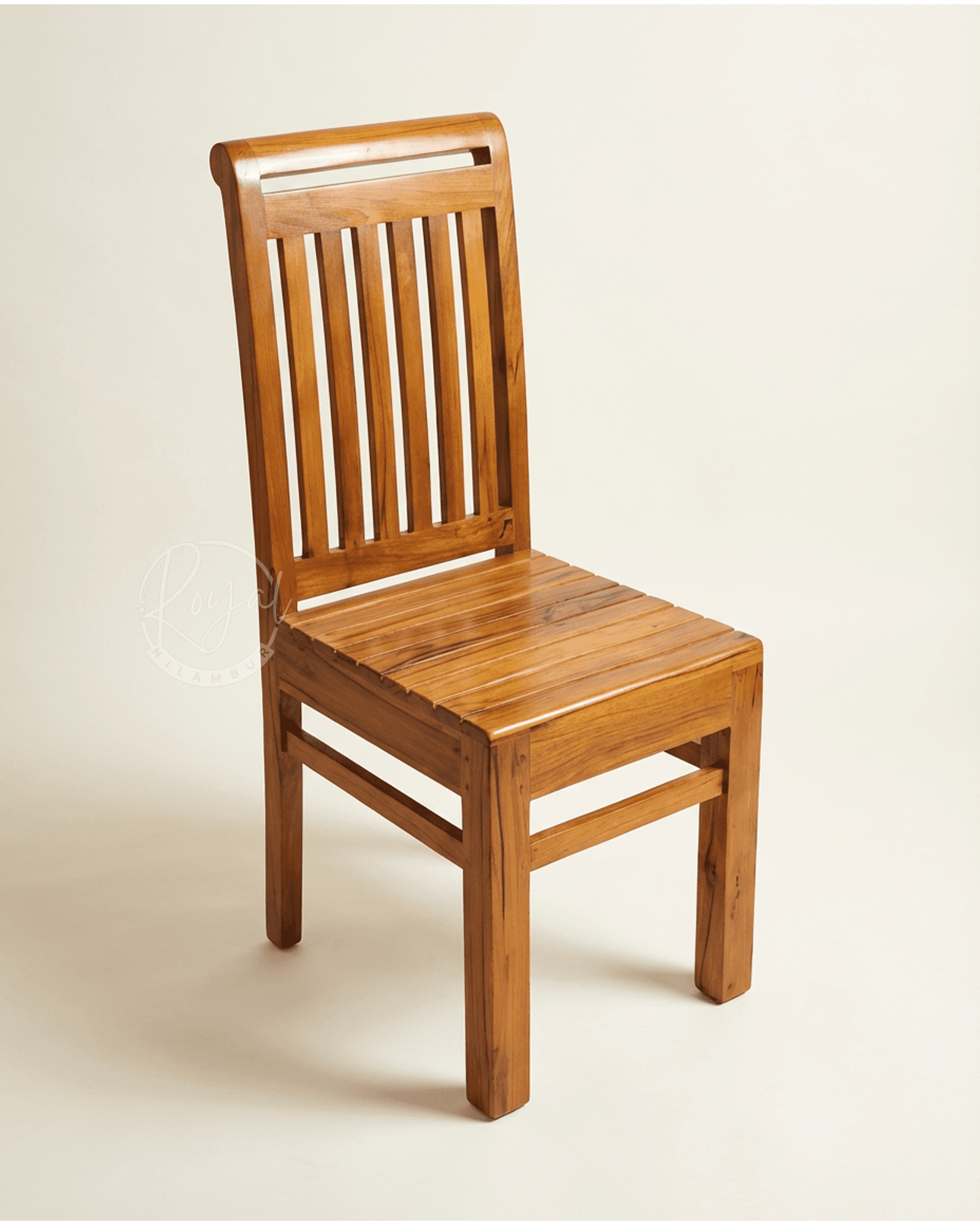 Royal Aakriti Nilambur Teak Wooden Dining Chair