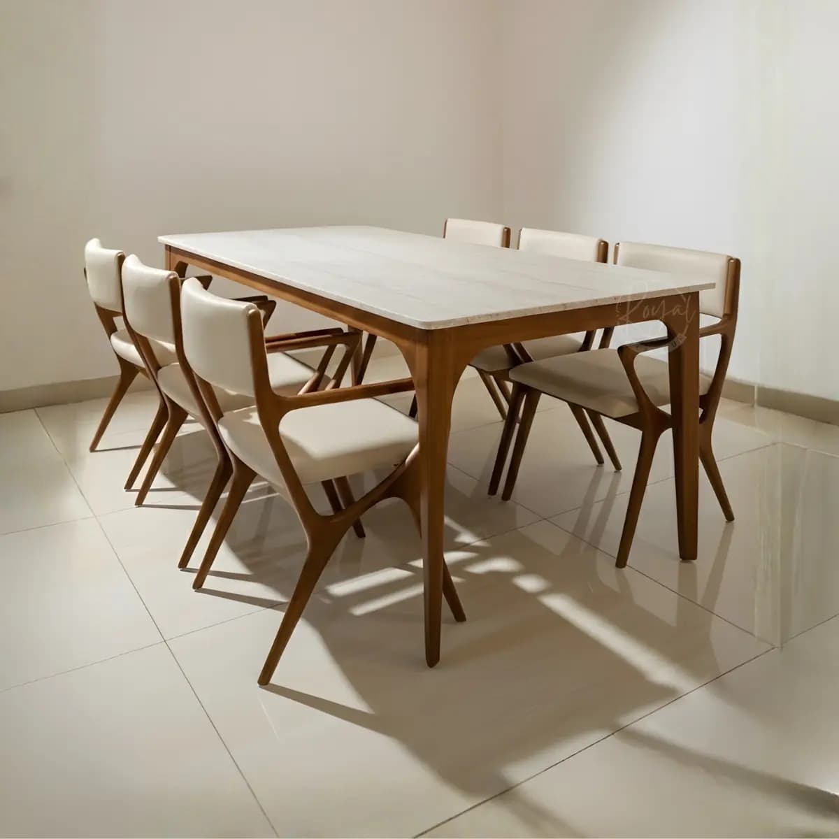 Royal Merion Nilambur Teak Wood Dining Table