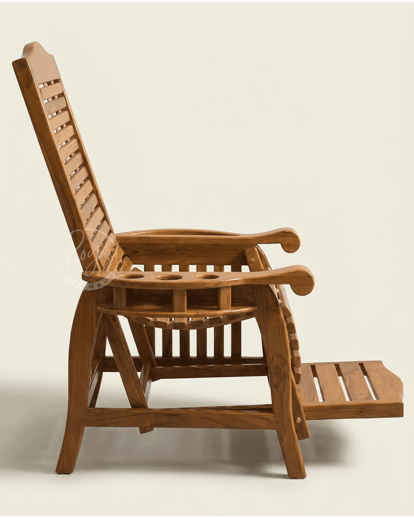 Royal Veyora Nilambur Teak Wood Easy Chair