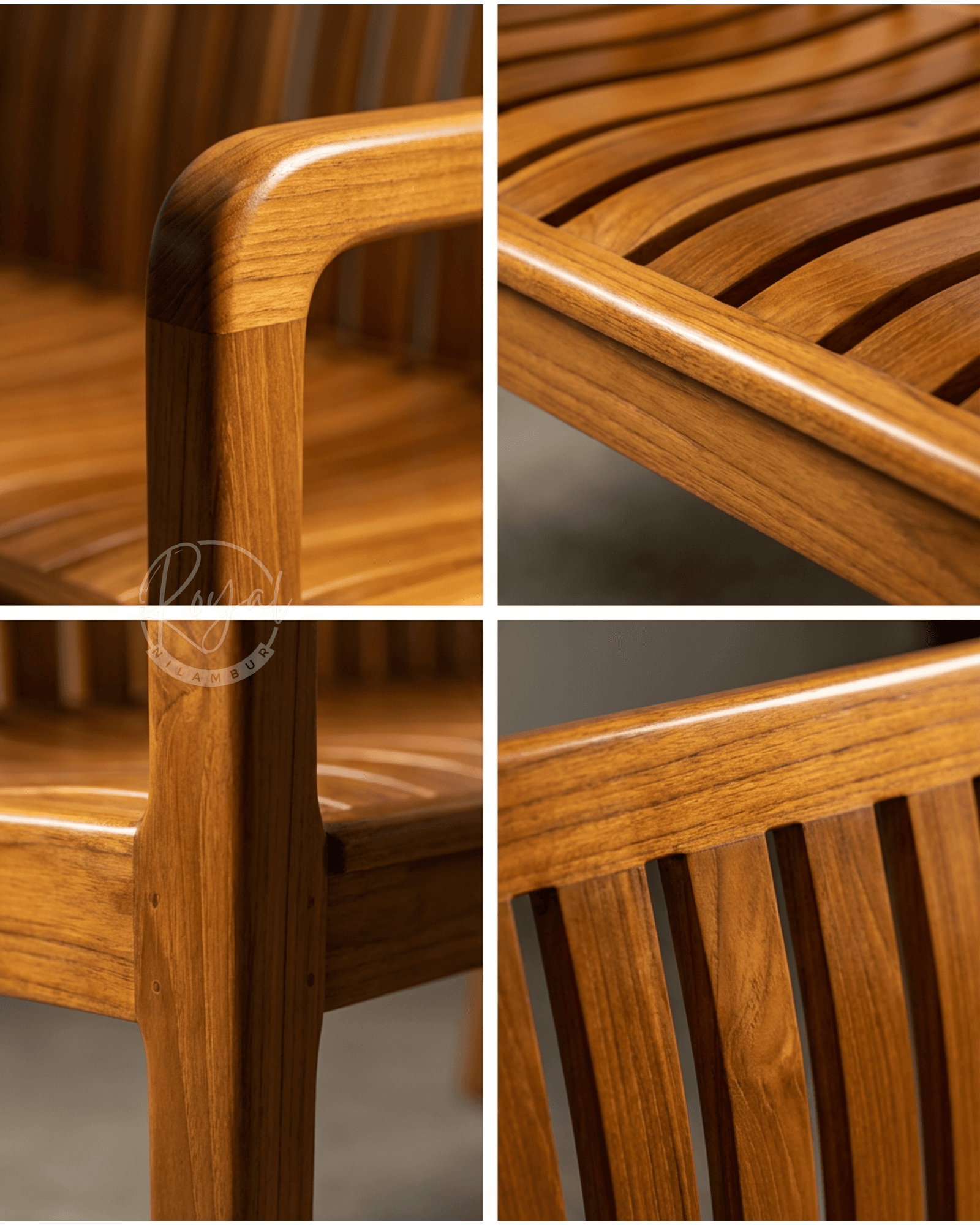 Royal Vayura Nilambur Teak Wood Bench