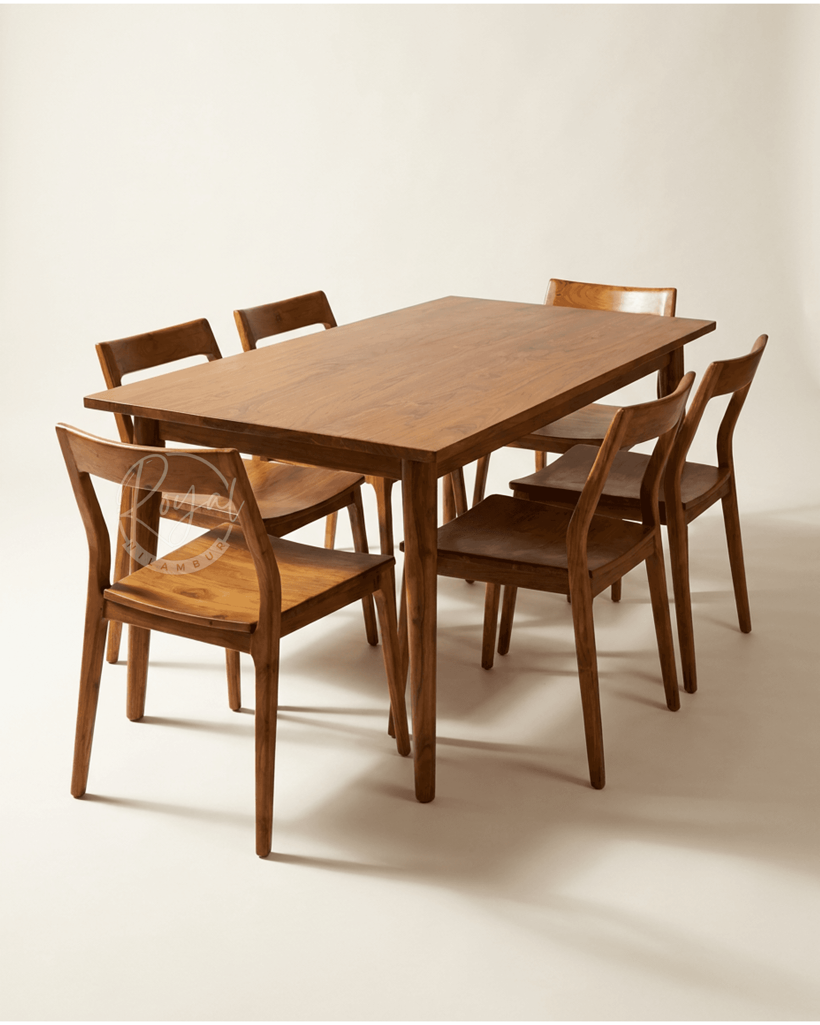 Royal Arvican Teak Wooden Cane Dining Set