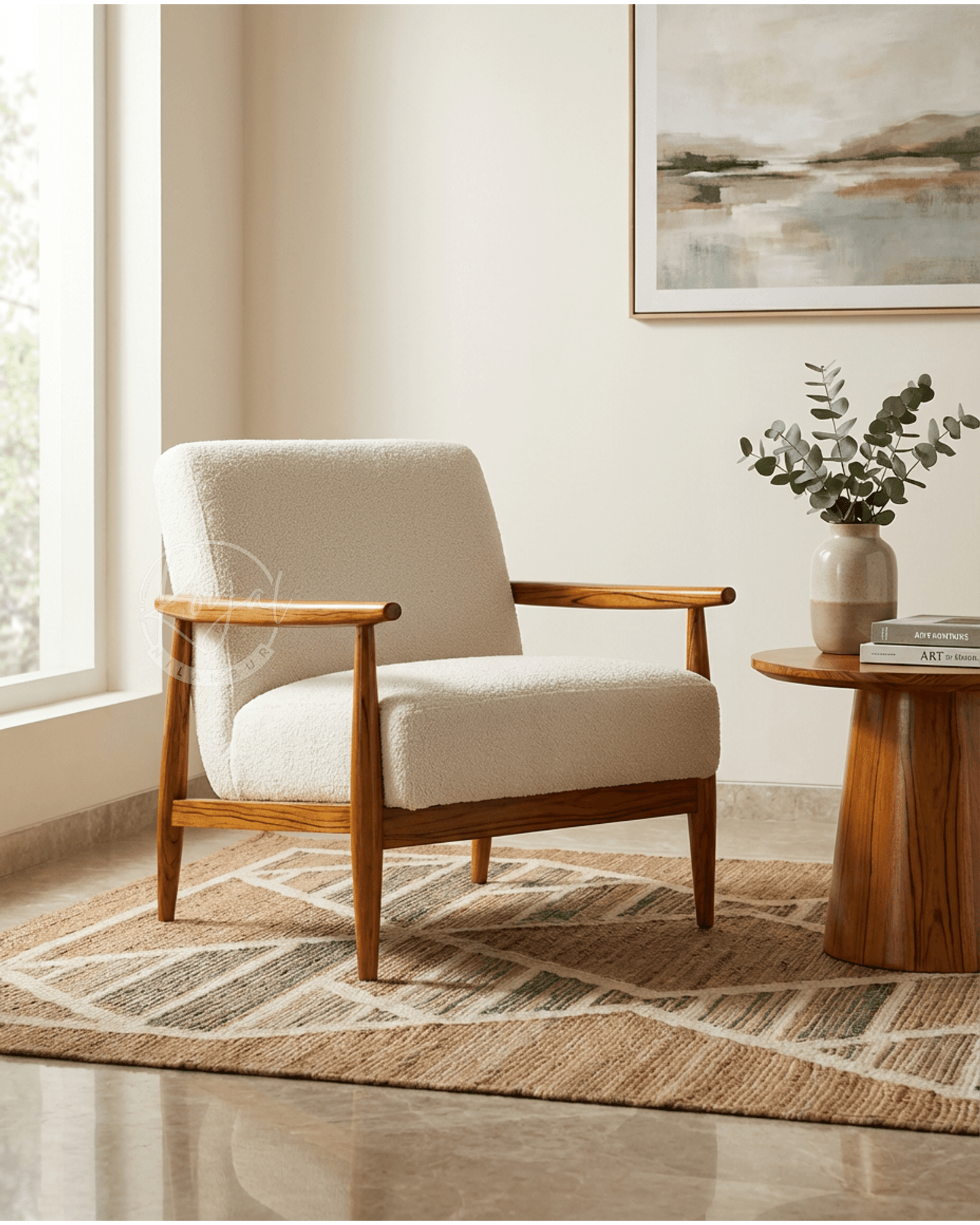 Royal Loryn Nilambur Teak Wood Armchair