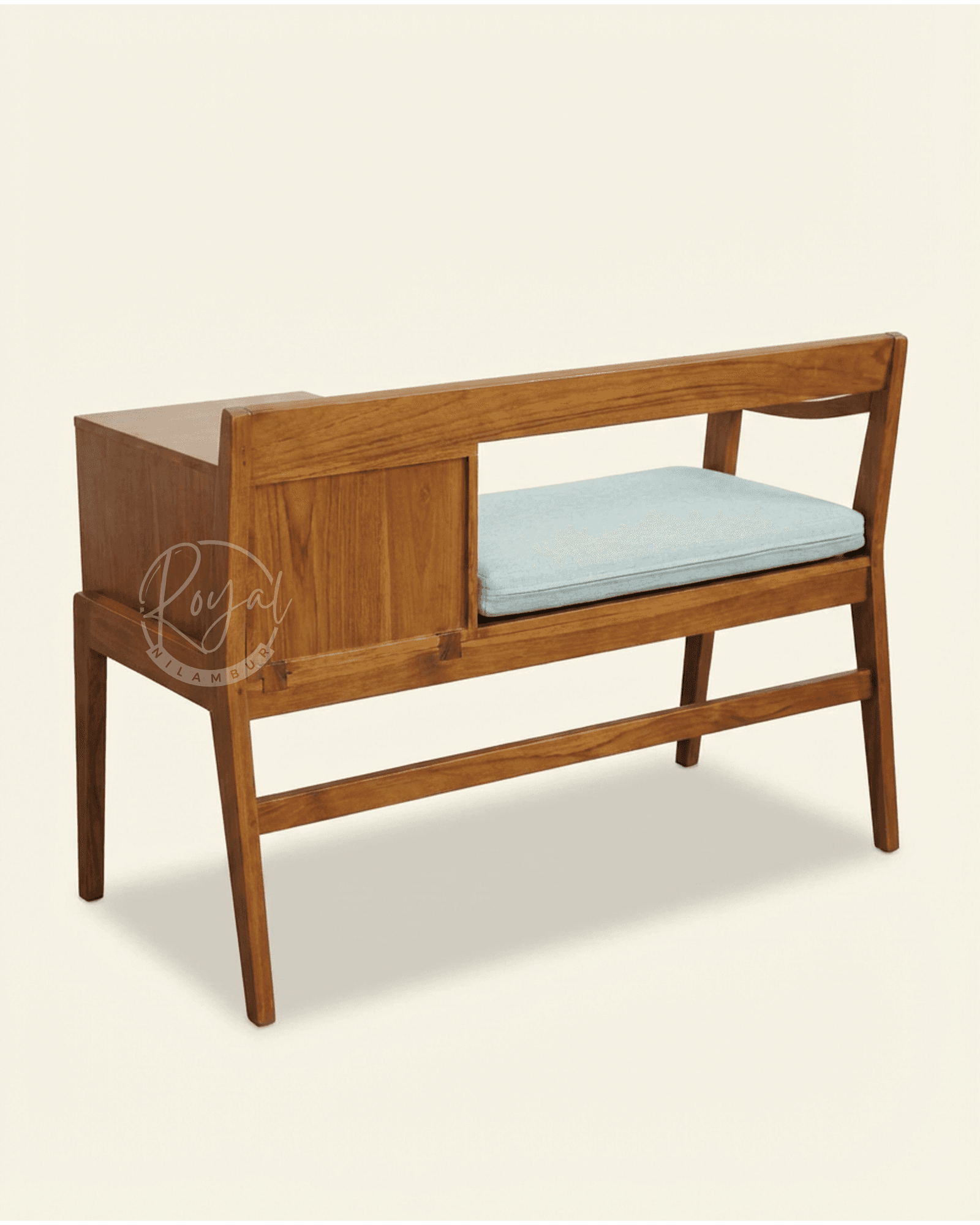 Royal Nivexia Nilambur Teak Wood Telephone Bench with Storage