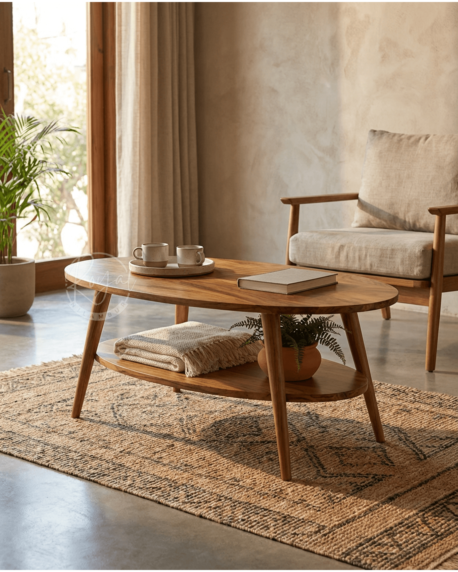 Royal Akraya Nilambur Teak Wood Coffee Table