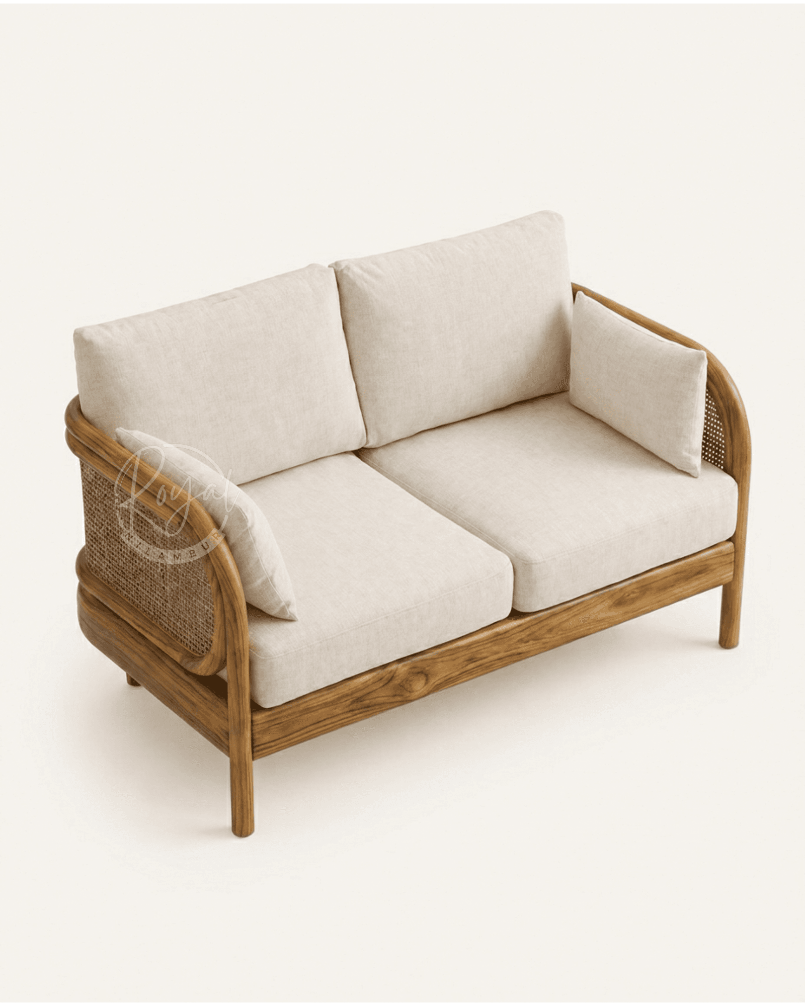 Royal Zyluxa Nilambur Teak Wood 5 Seater Sofa