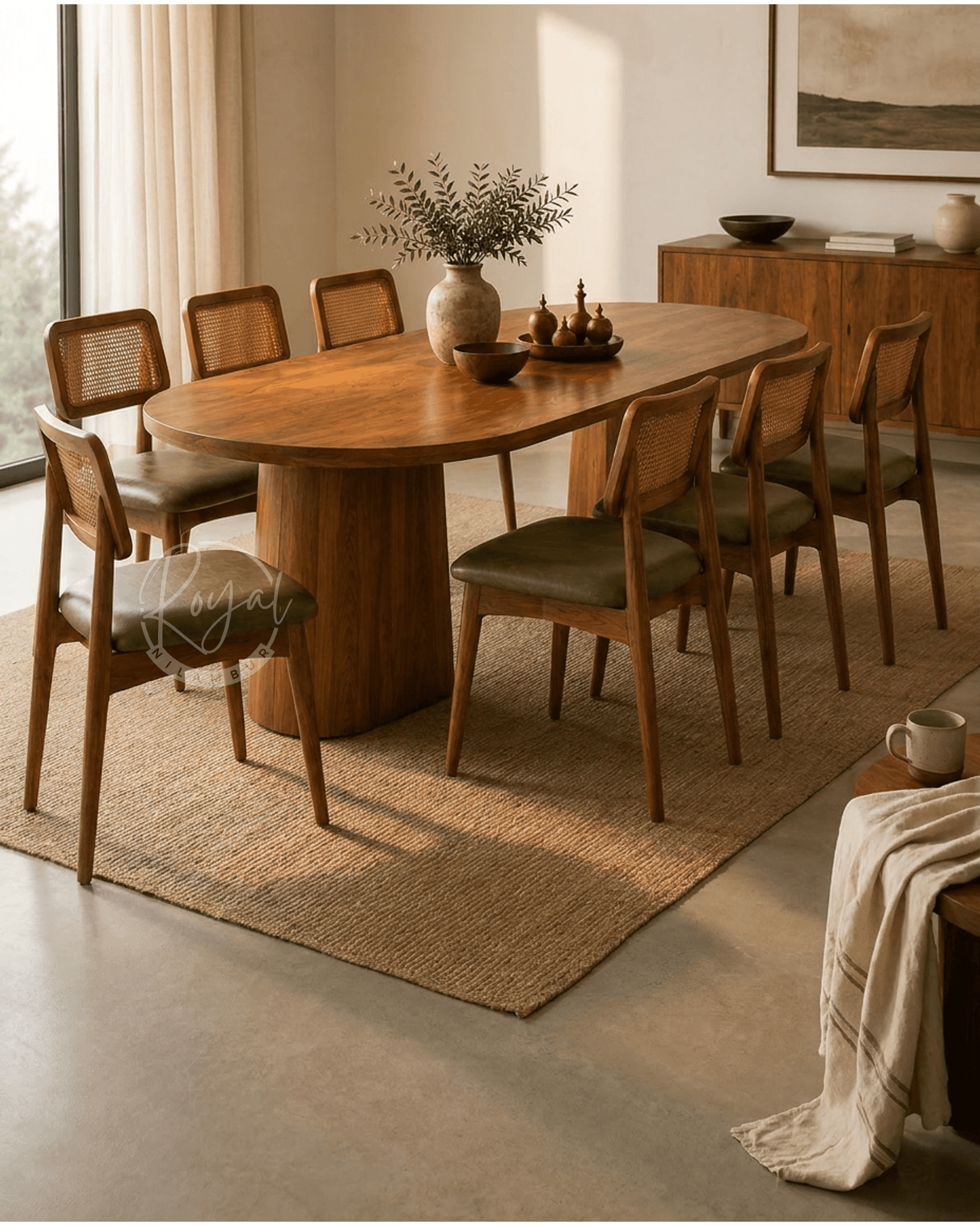 Royal Elara Nilambur Teak Wood Dining Set