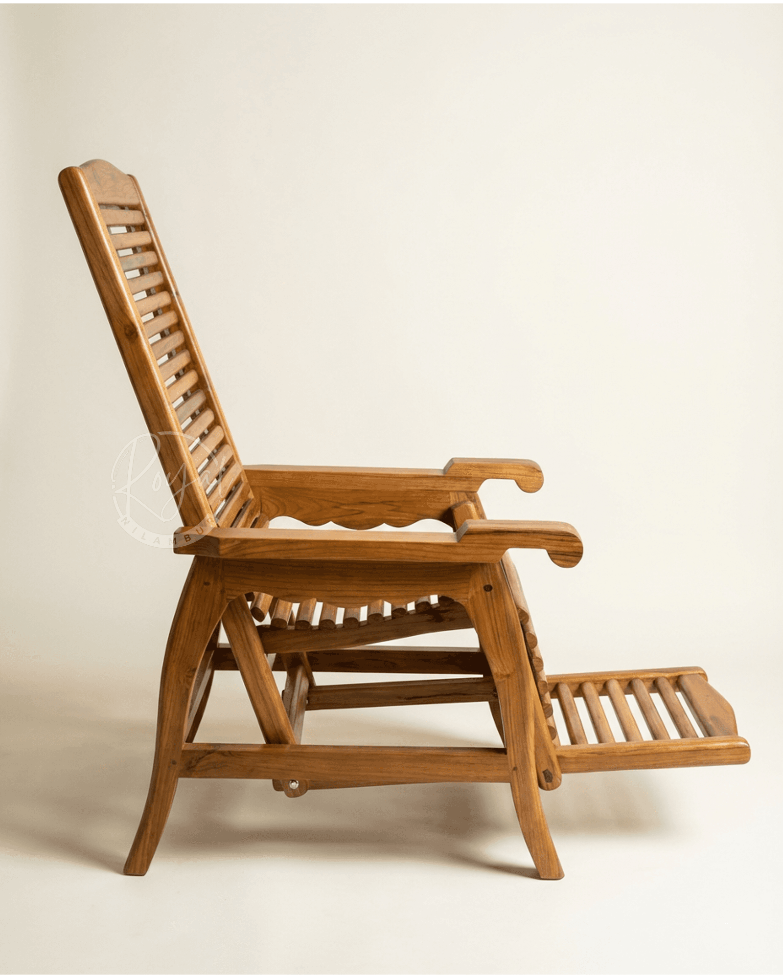 Royal Sumrida Nilambur Teak Wood Easy Chair
