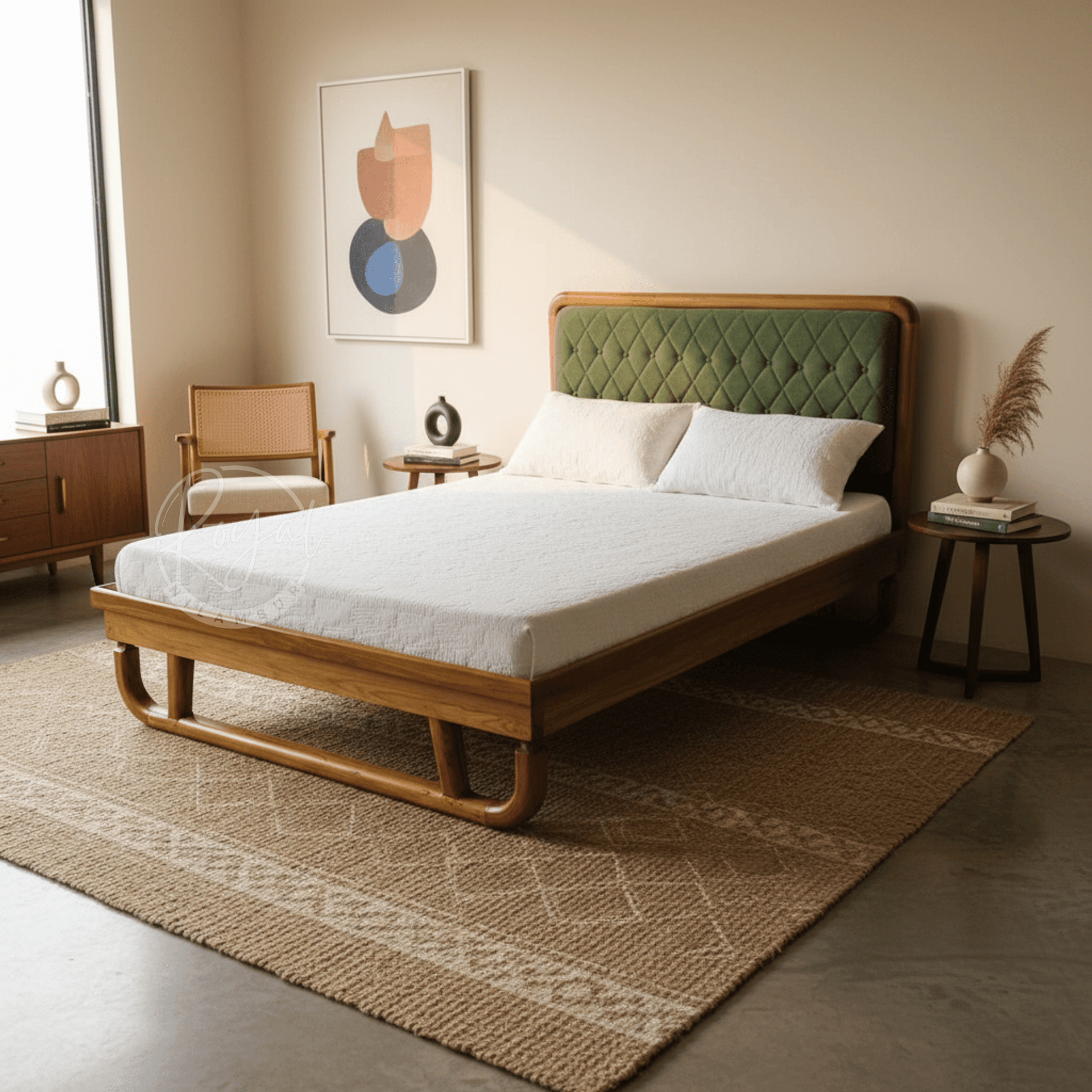 Royal Auryx Nilambur Teak Wood Cot