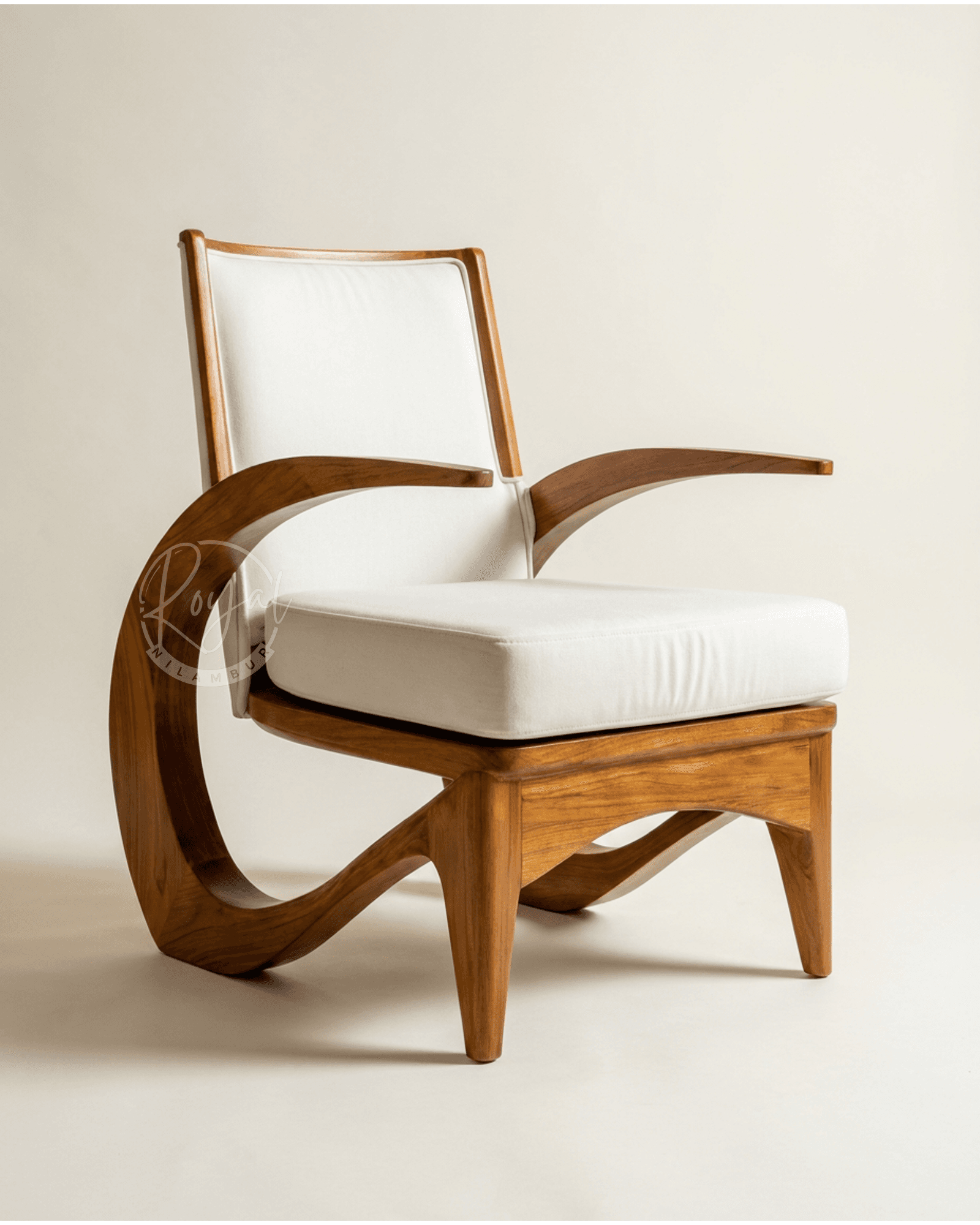 Royal Loryn Nilambur Teak Wood Arm Chair
