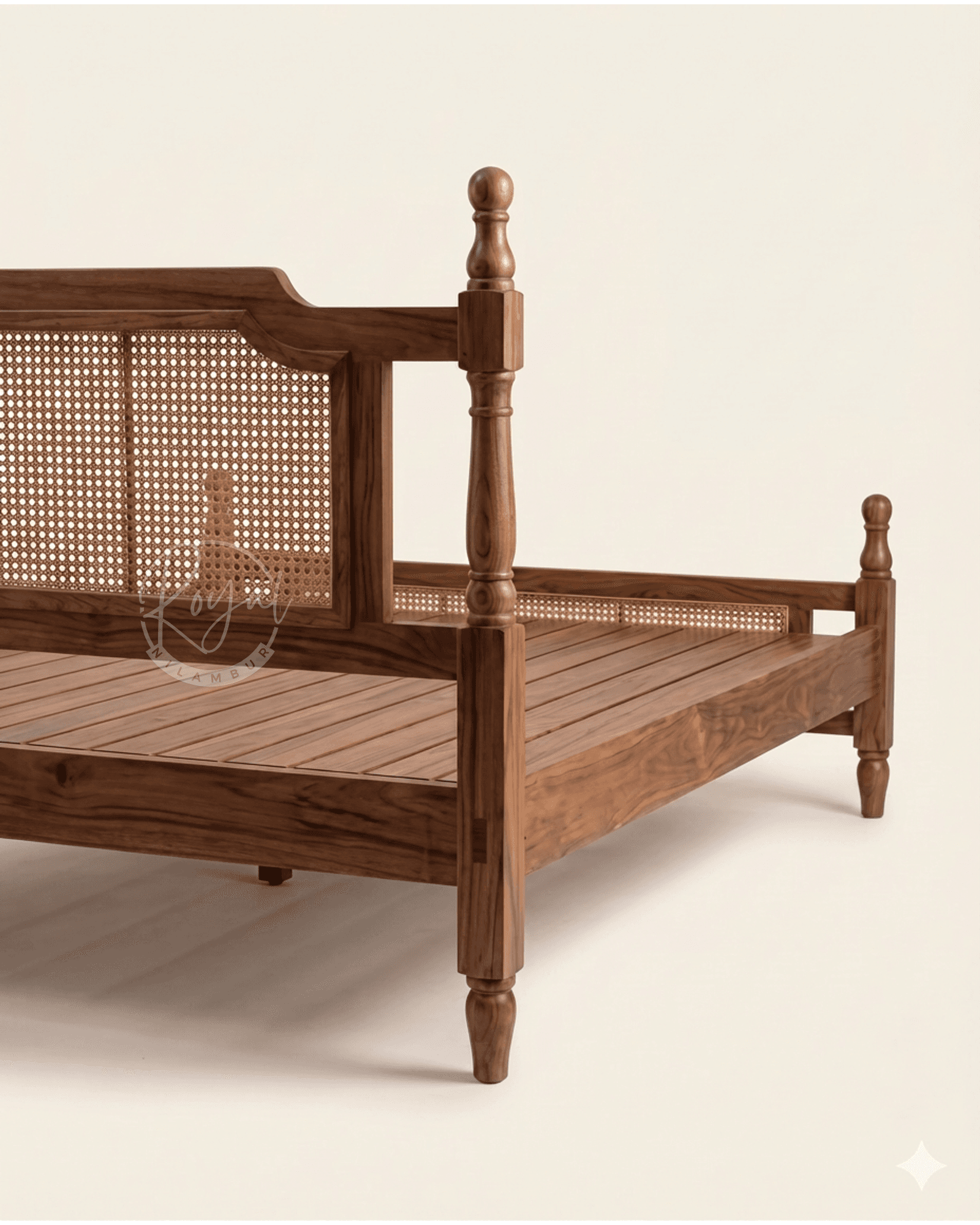 Royal Ashron Nilambur Teak Wood Cot