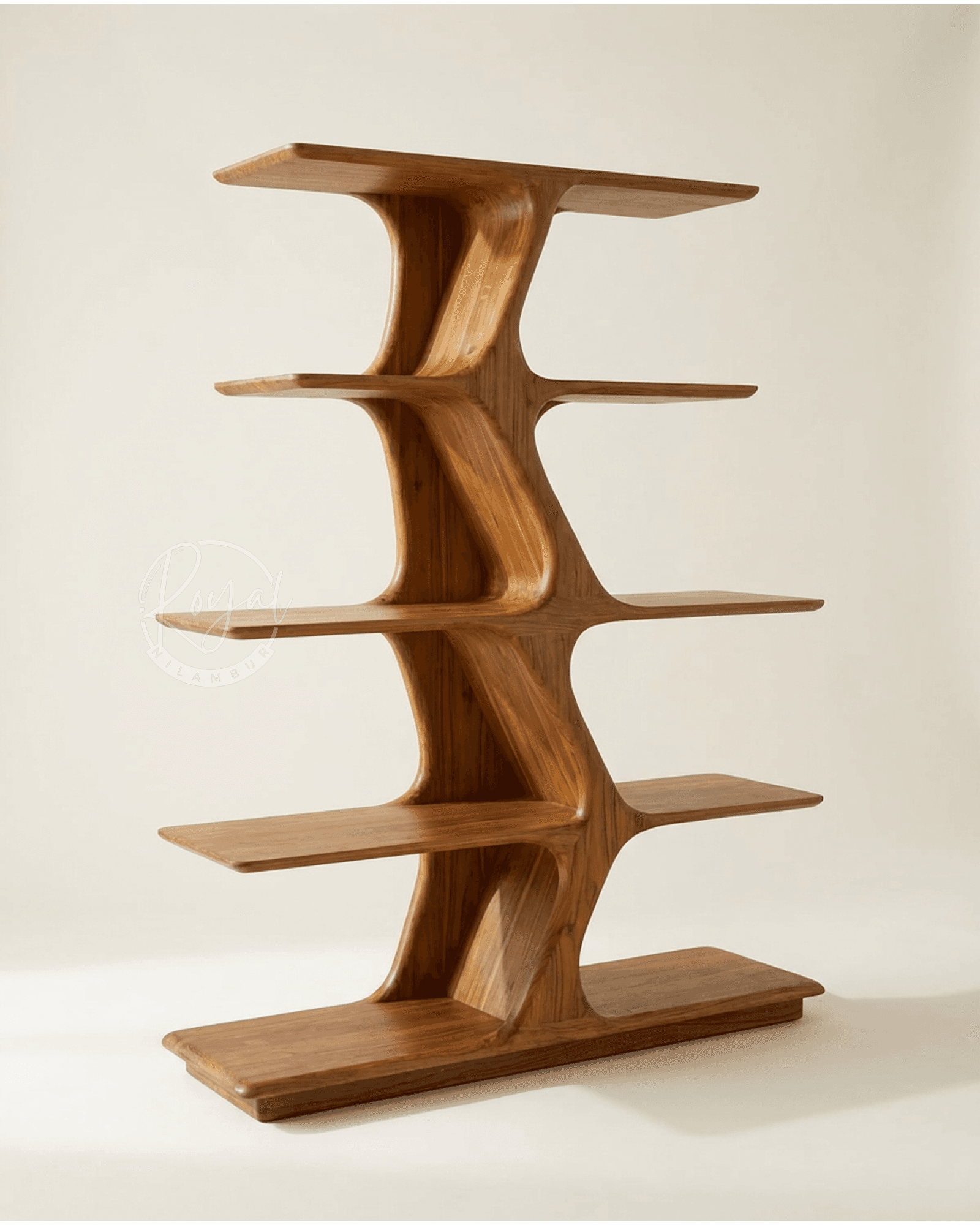 Royal Lavren Nilambur Teak Wood Book Shelf