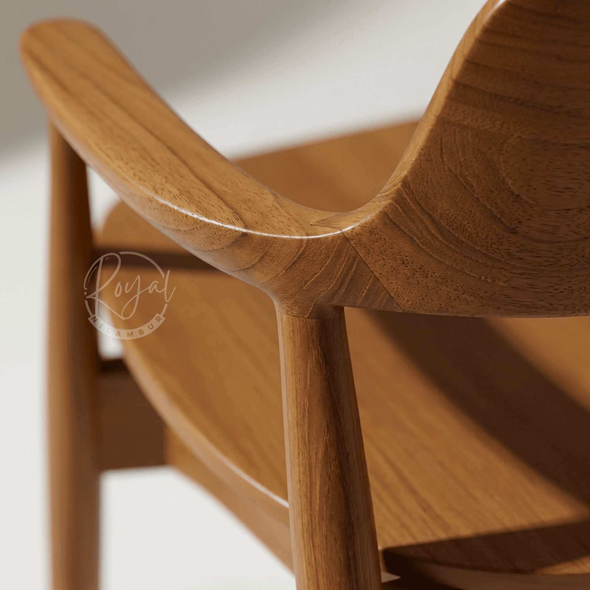 Royal Aarvix Nilambur Teak Wood Armchair