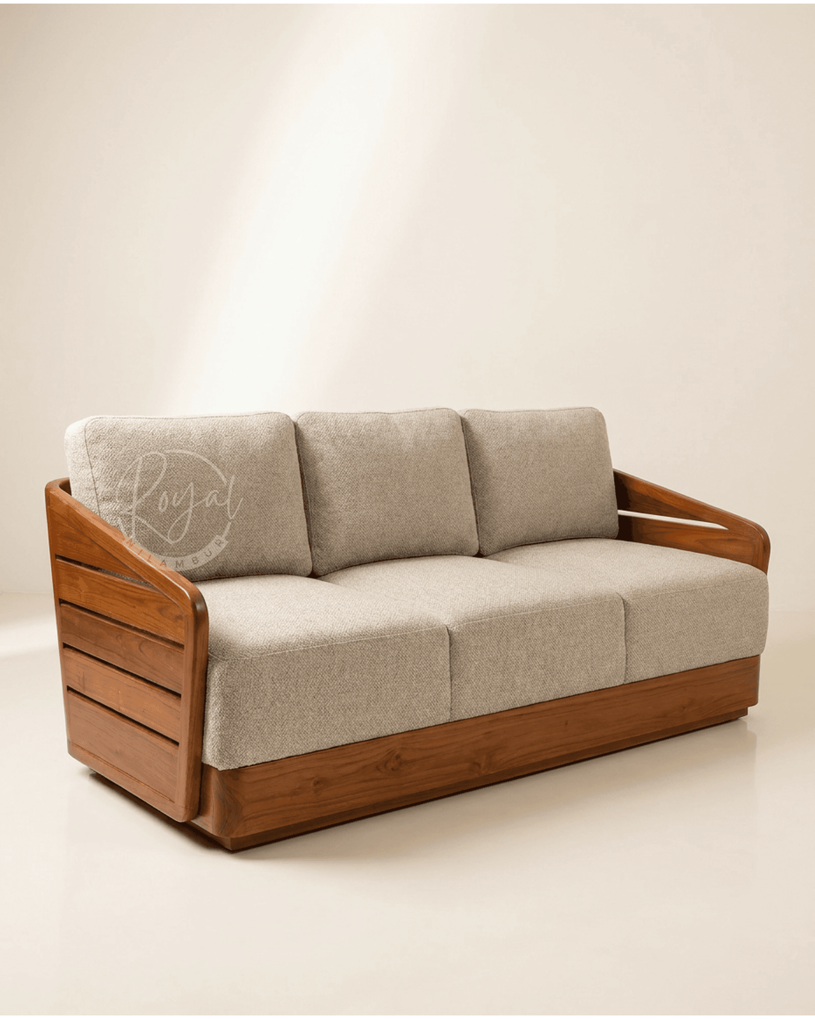 Royal Vedix Nilambur Teak Wood 5 Seater Sofa
