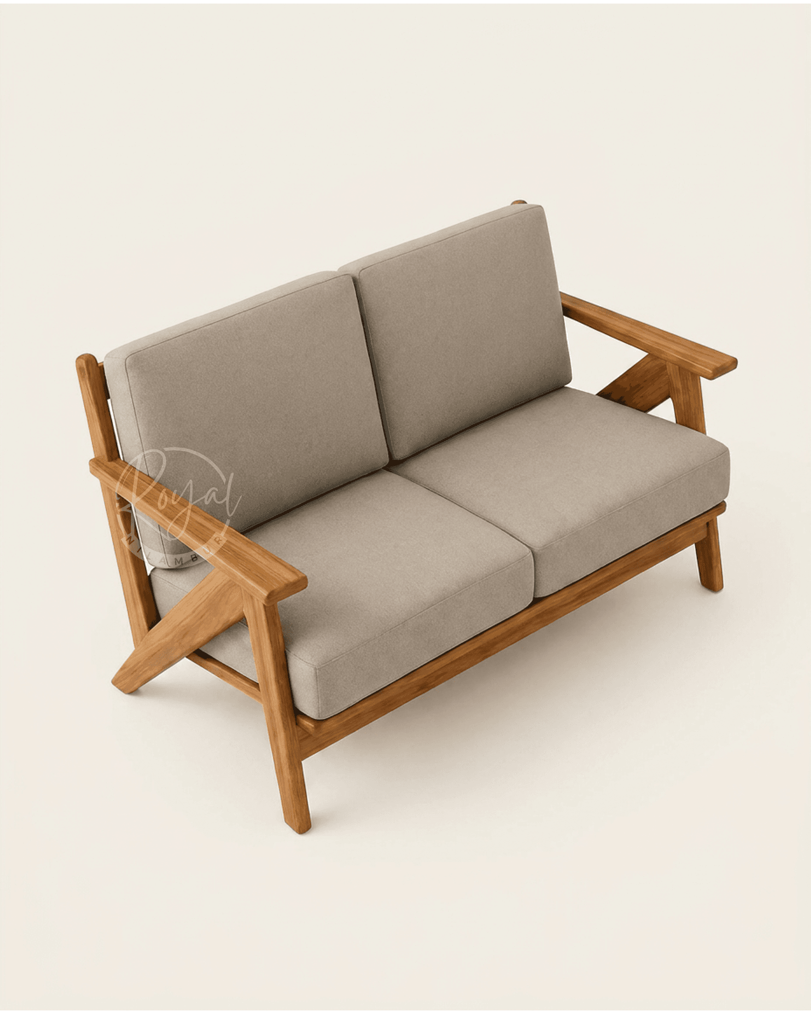 Royal Aksha Nilambur Teak Wood Corner Sofa