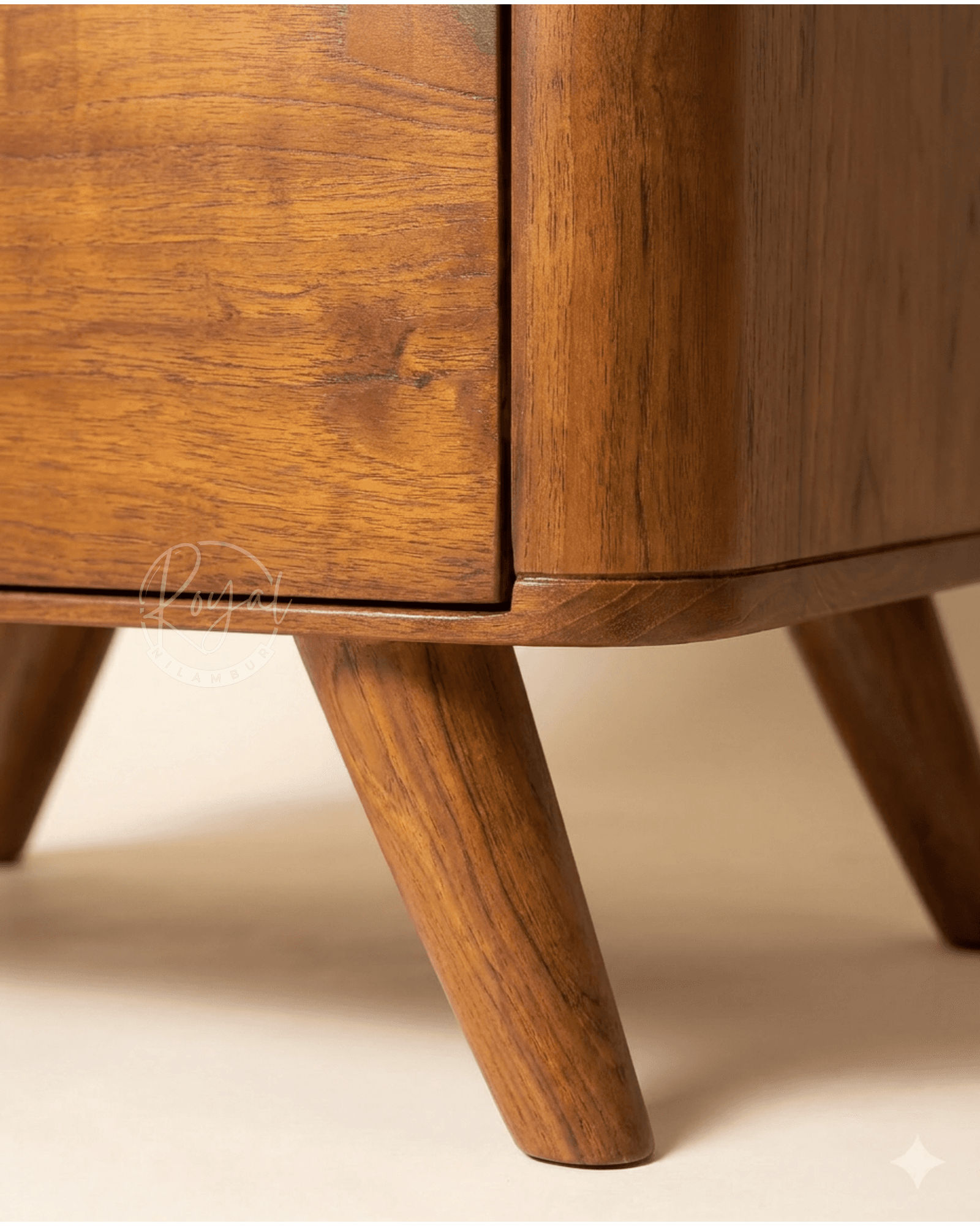 Royal Adhyan Nilambur Teak Wood Bookshelf