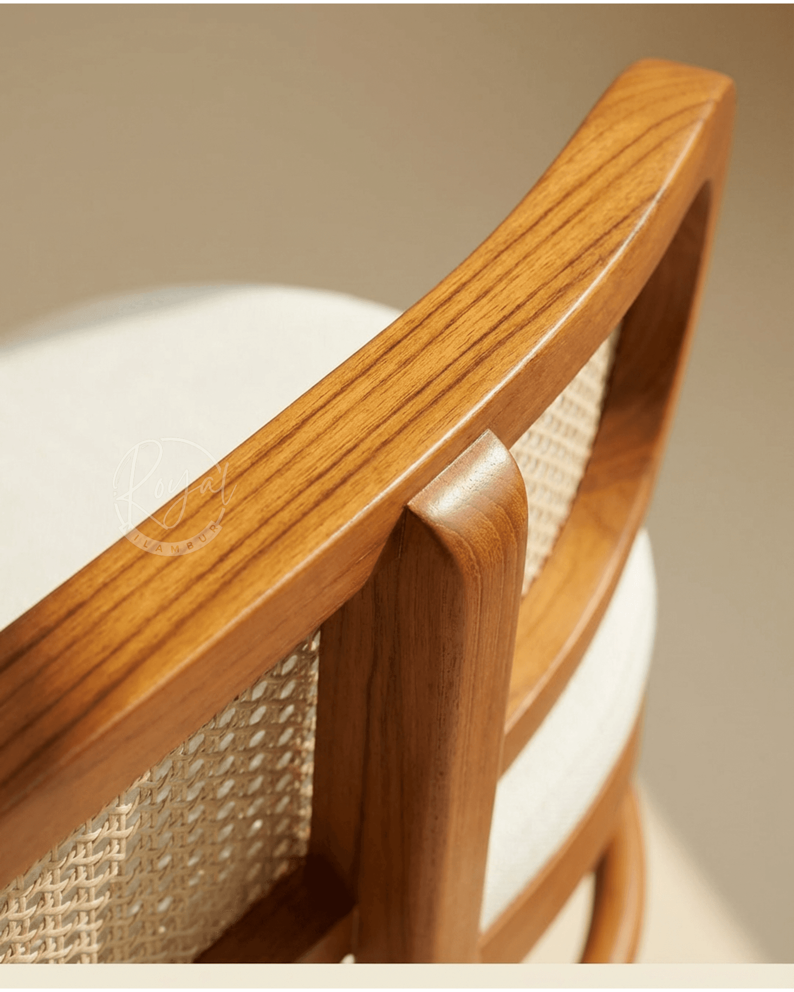 Royal Aevon Nilambur Teak Wood Cane Bench