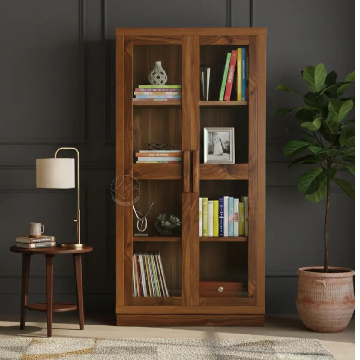 Royal Trivon Nilambur Teak Wood Book Shelf