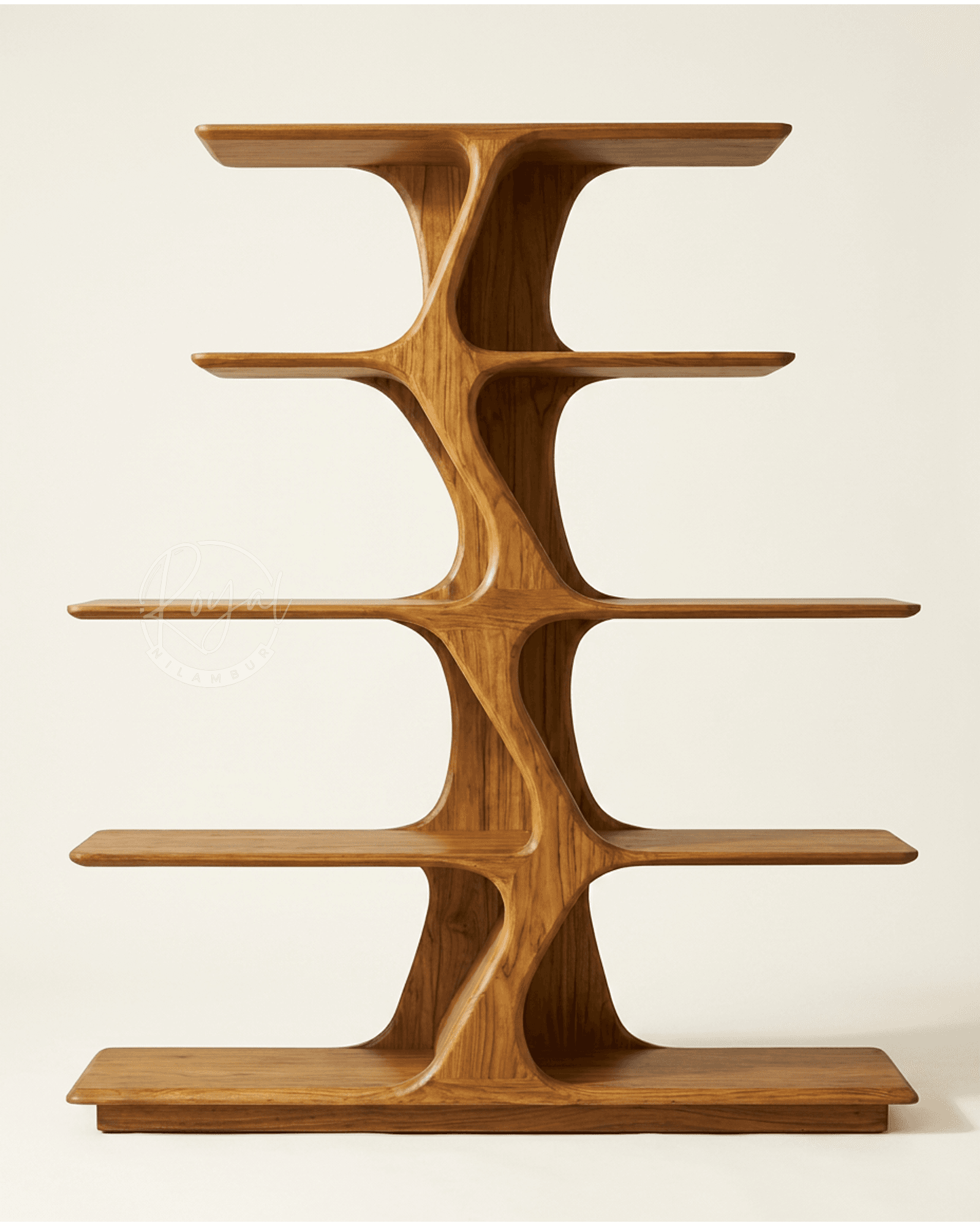 Royal Lavren Nilambur Teak Wood Book Shelf