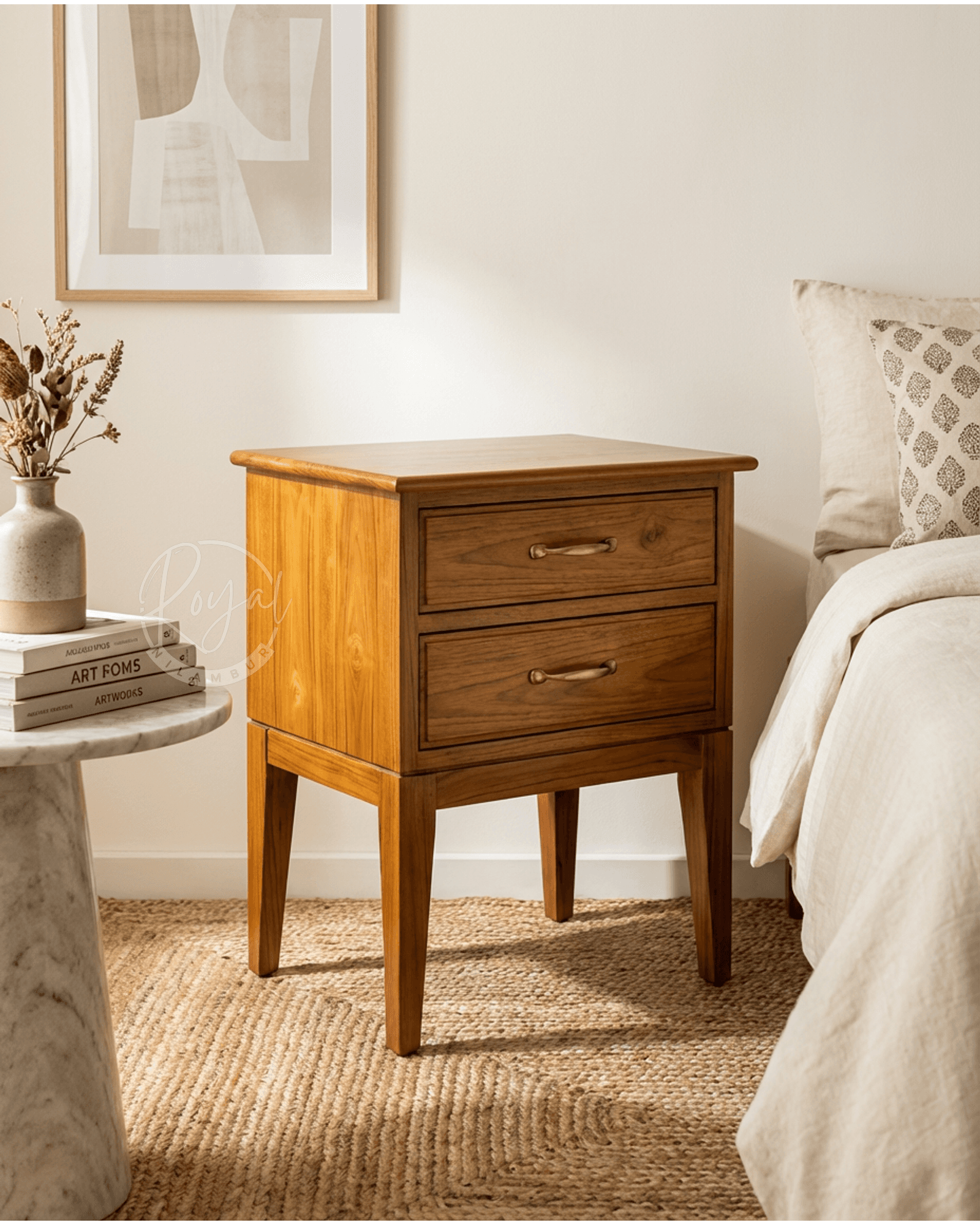 Royal Dhruv Nilambur Teak Wood Side Table