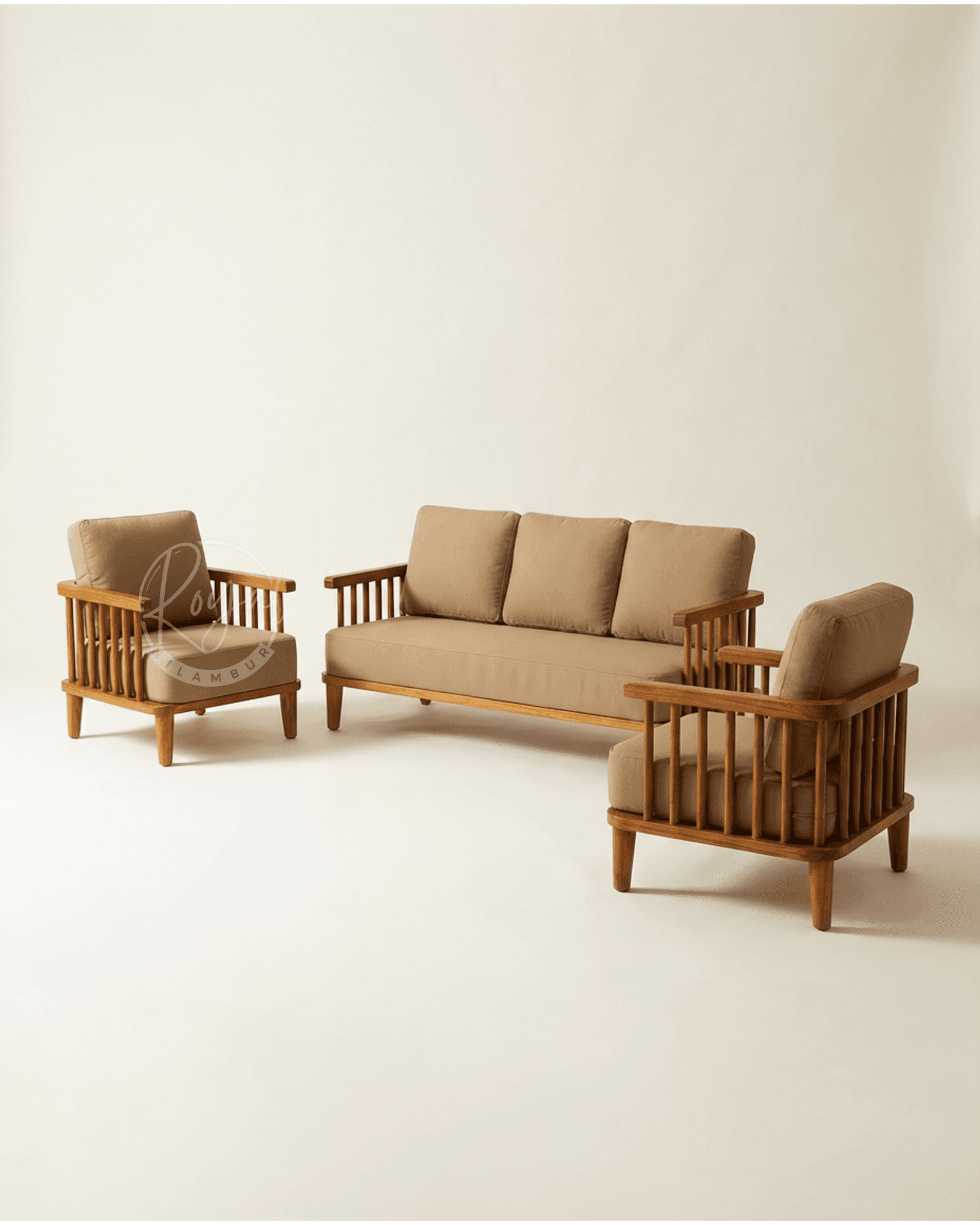 Royal Elvorn Nilambur Teak Wood Sofa Set