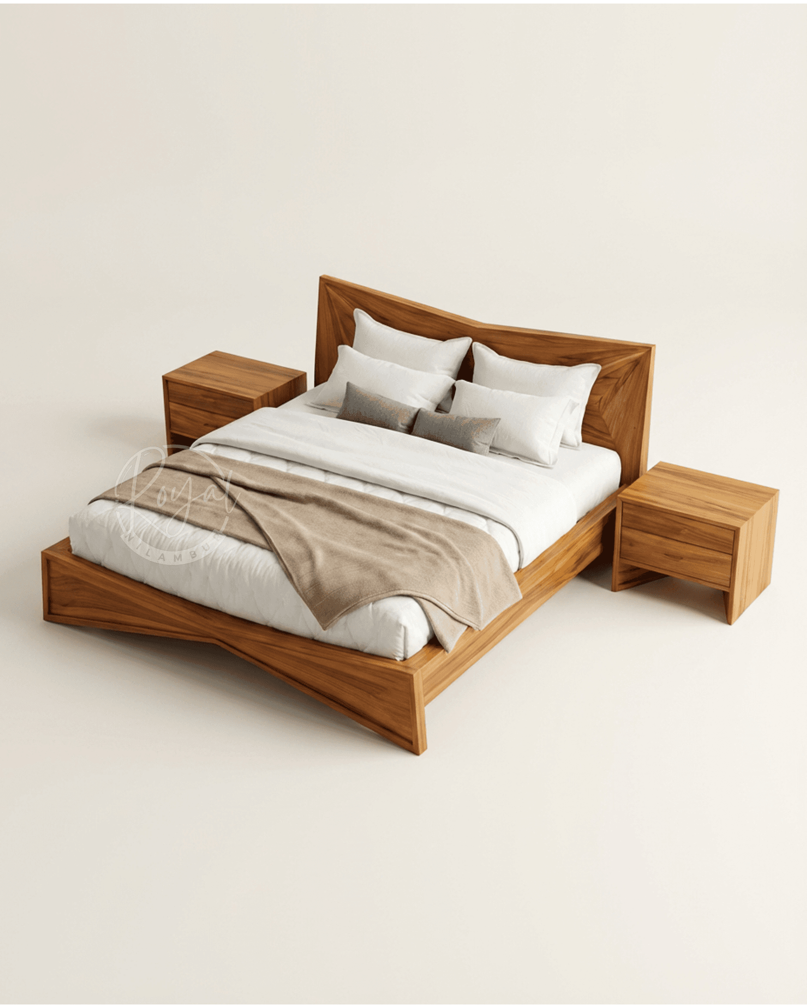 Royal Kalvyn Nilambur Teak Wood Bed