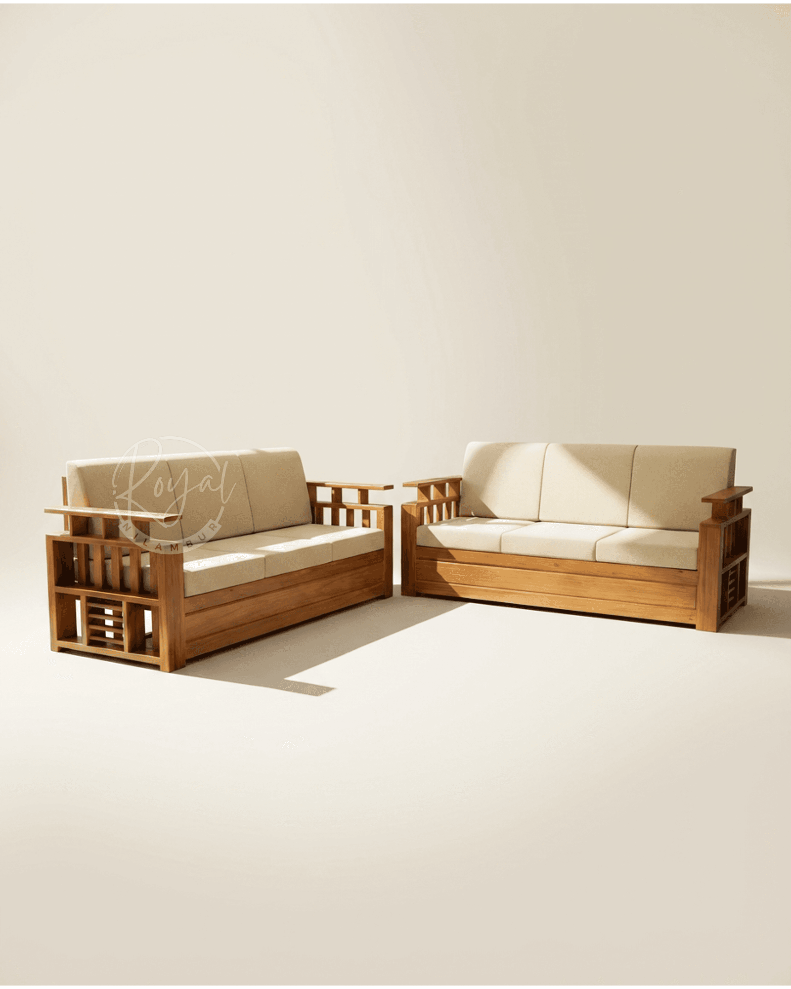 Royal Adrika Nilambur Teak Wood Sofa Set