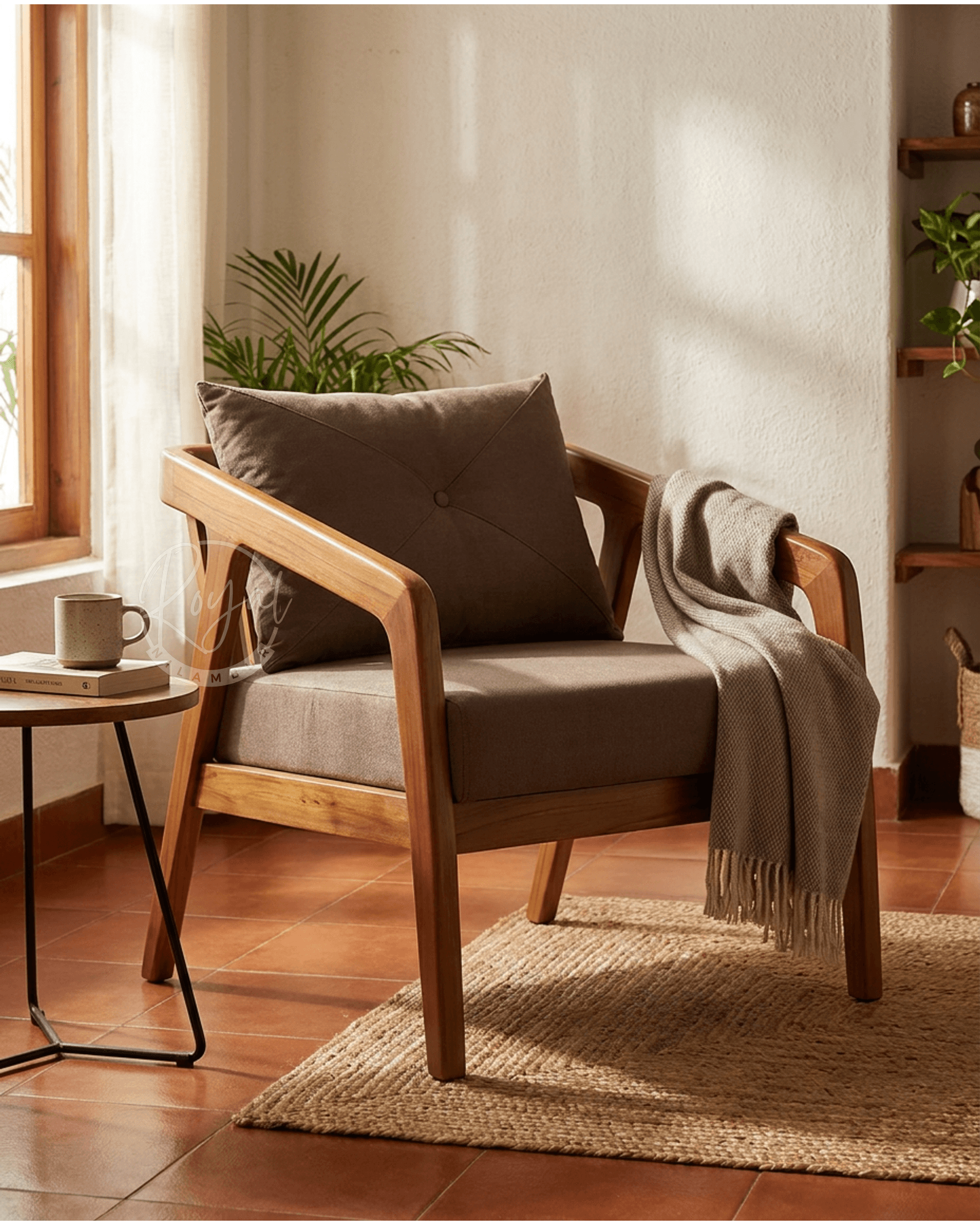 Royal Elara Nilambur Teak Wood Sofa Set
