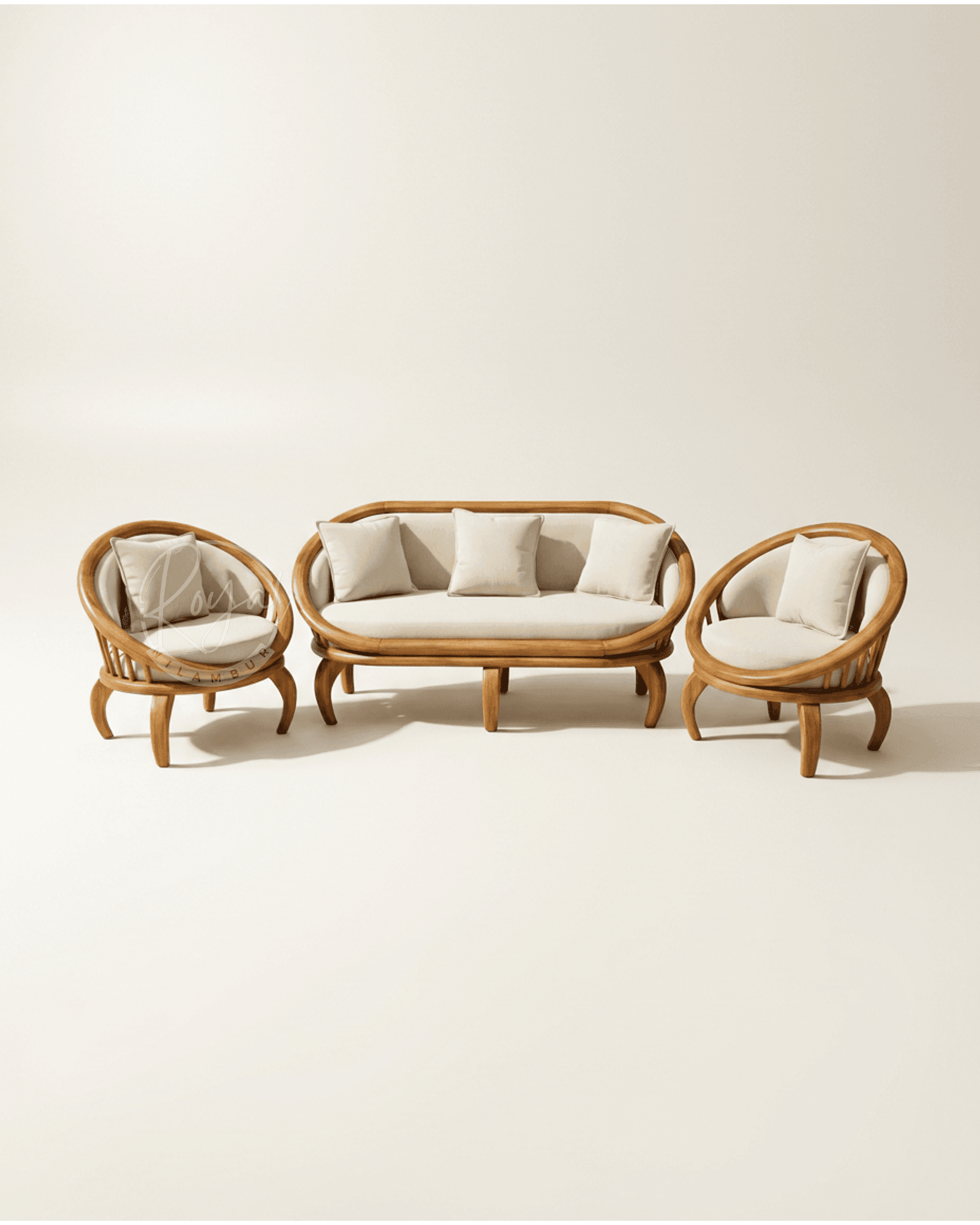 Royal Elantra Nilambur Teak Wood Sofa Set