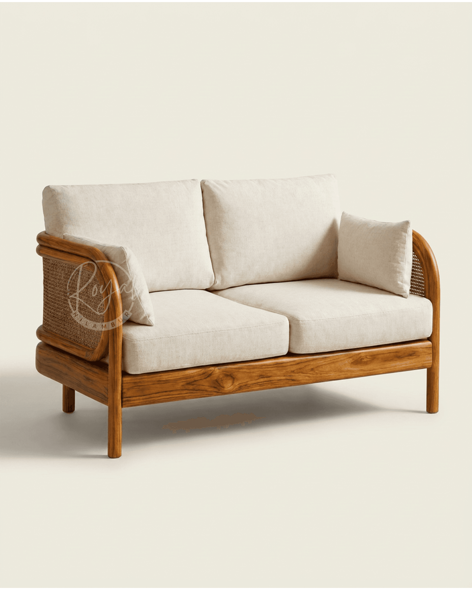 Royal Zyluxa Nilambur Teak Wood 5 Seater Sofa
