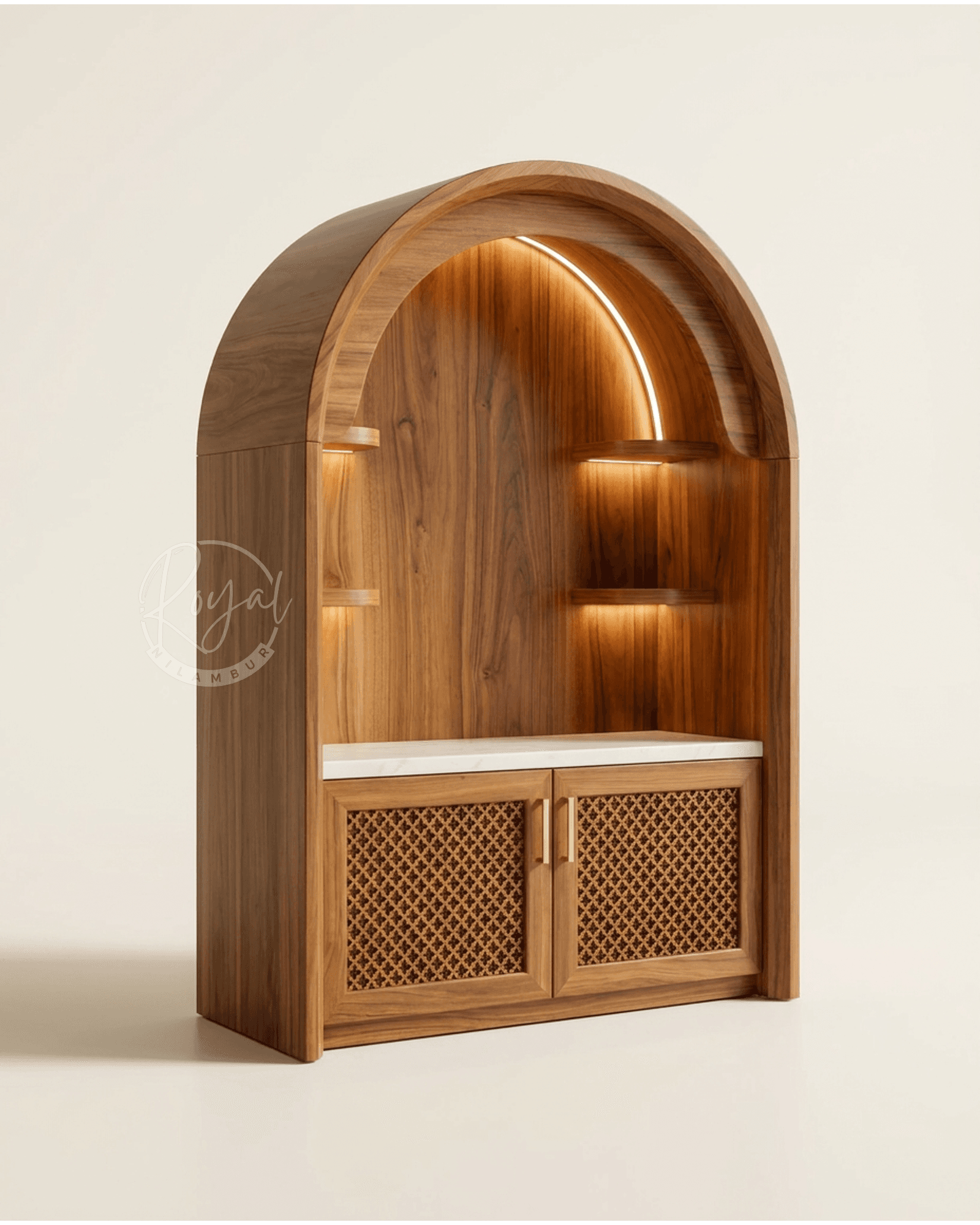 Royal Pavitra Teak Wood Pooja Mandir