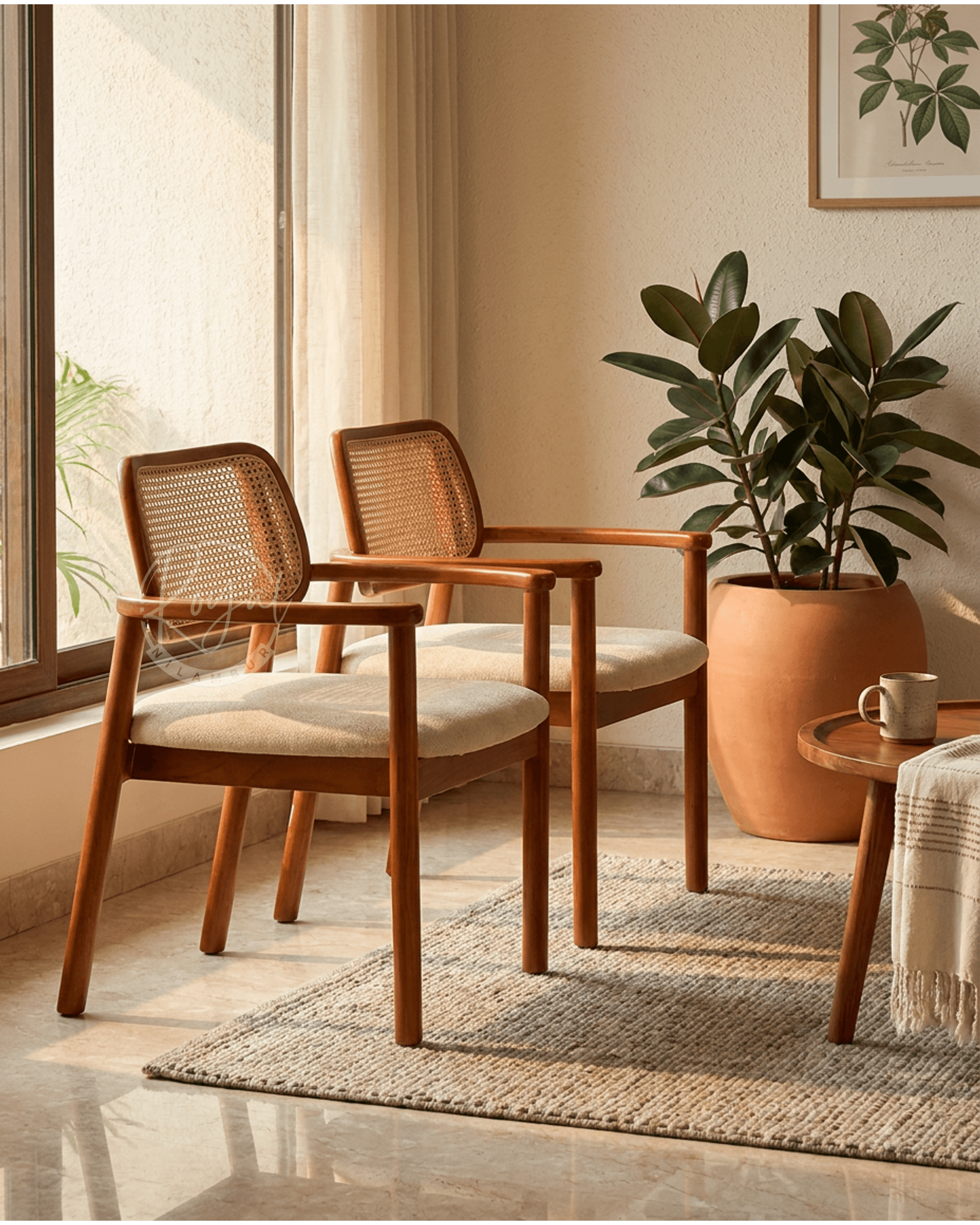 Royal Aarohi Nilambur Teak Wood dining Chair