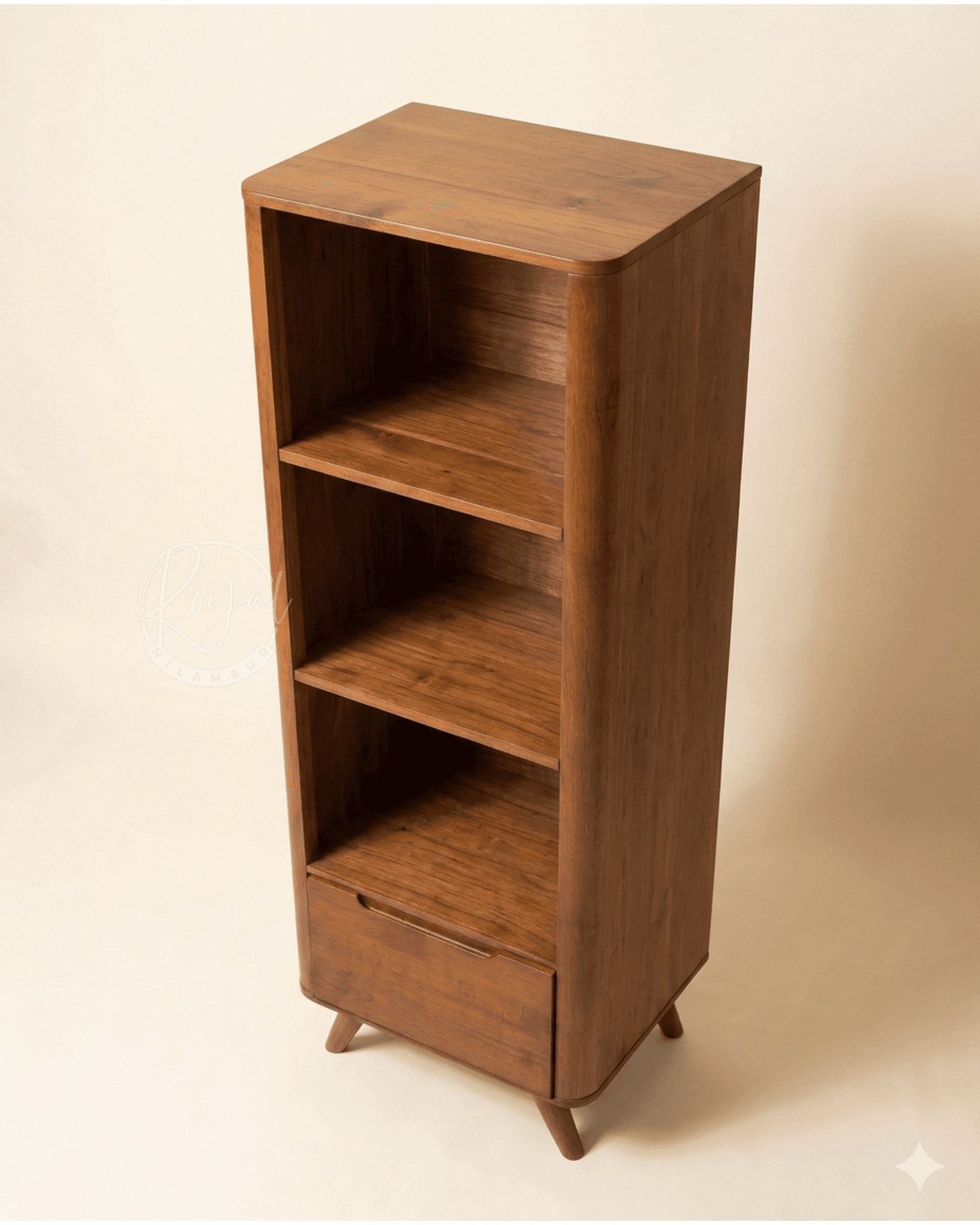 Royal Adhyan Nilambur Teak Wood Bookshelf