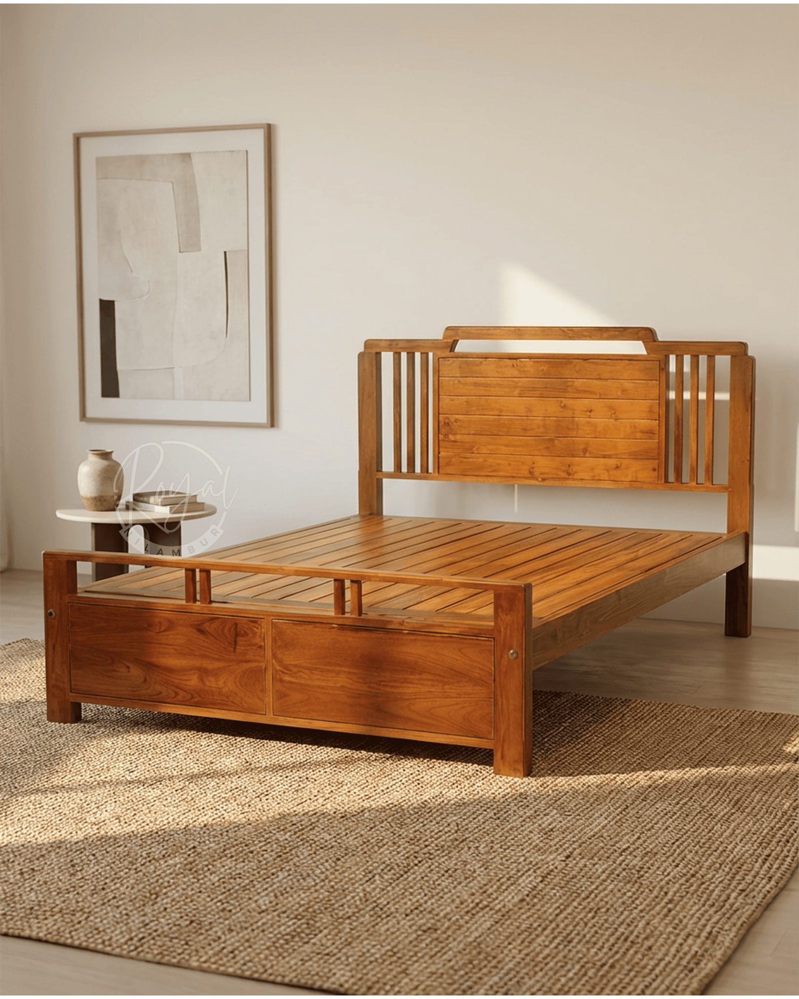 Royal Arsh Nilambur Teak Wood Cot