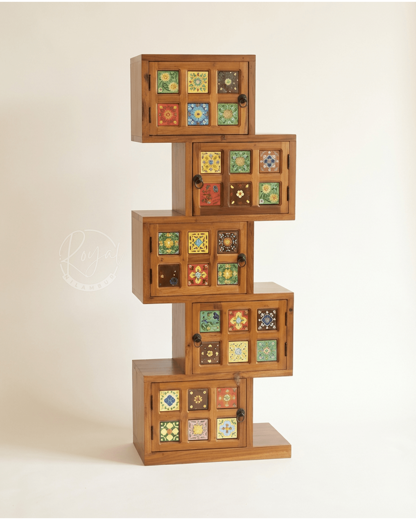 Royal Nivon Nilambur Teak Wood Bookshelf