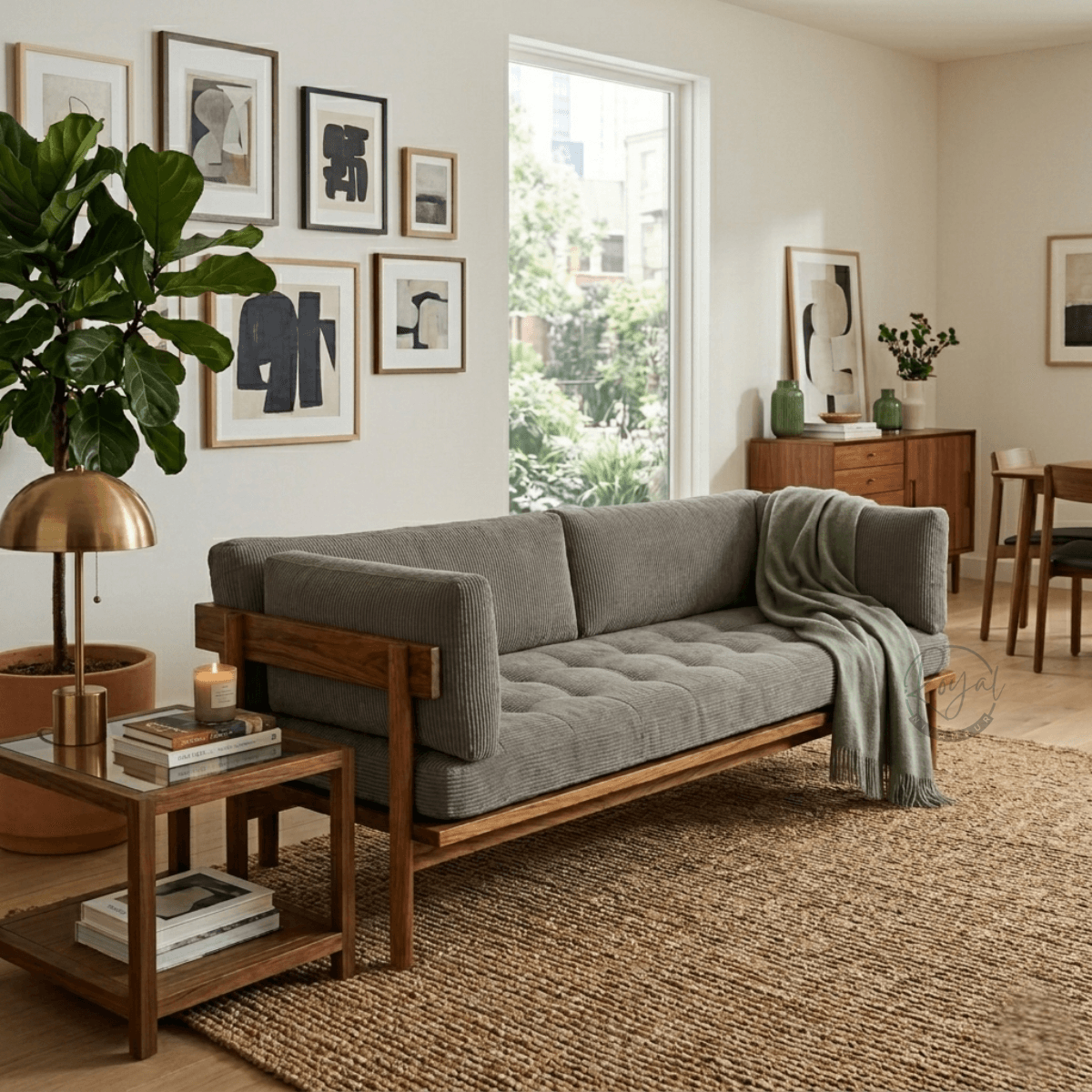 Royal Rytha Nilambur Teak Wood Sofa