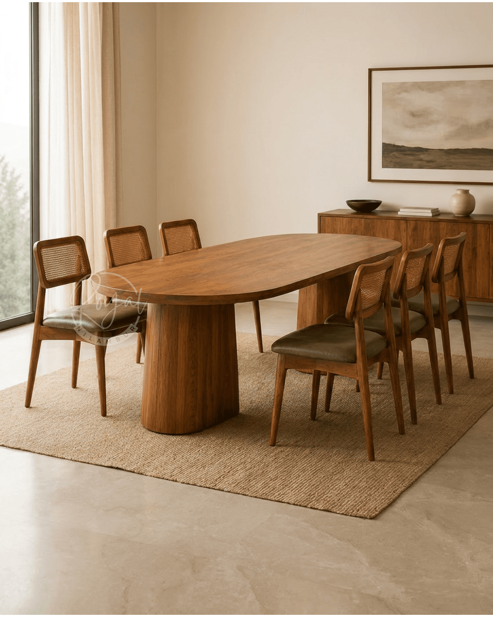Royal Elara Nilambur Teak Wood Dining Set