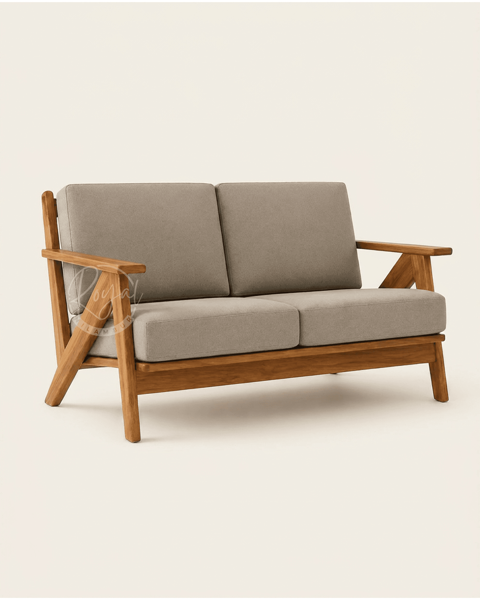 Royal Aksha Nilambur Teak Wood Corner Sofa