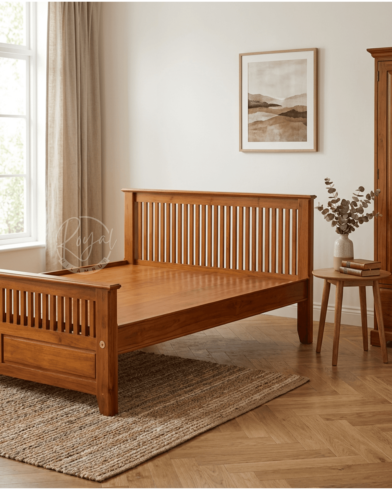Royal Nidra Nilambur Teak Wood Bed Cot