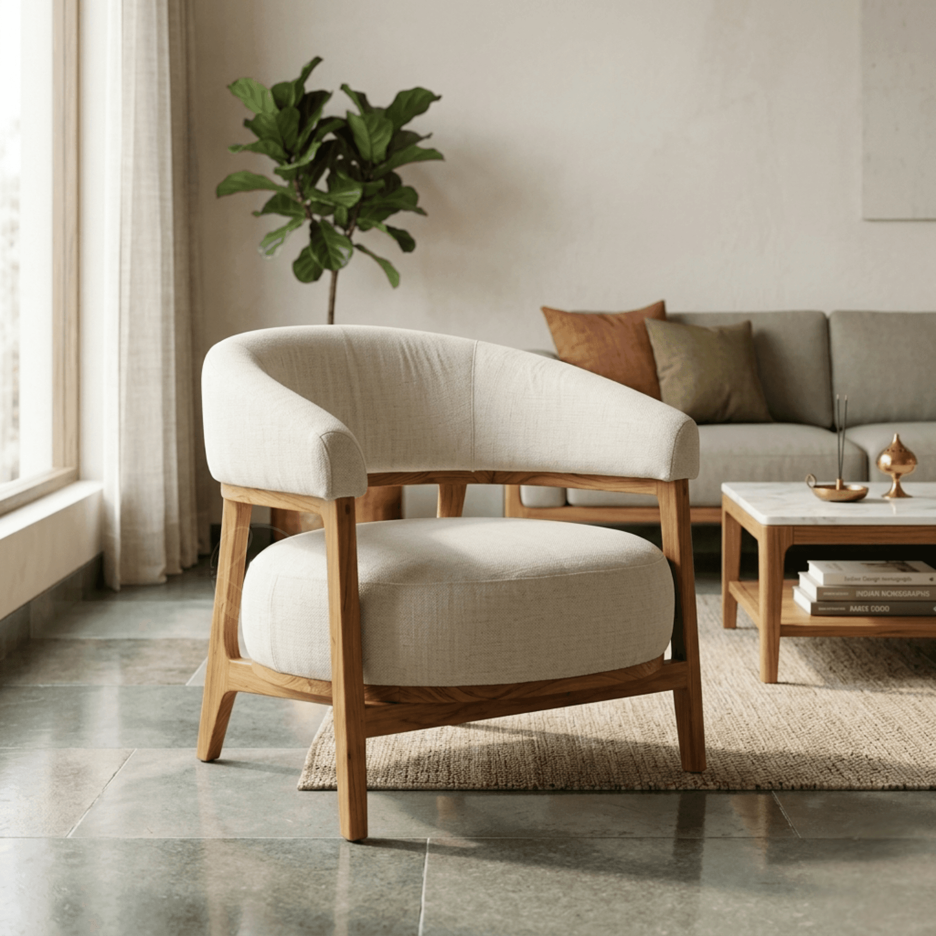 Royal Ishvra Nilambur Teak Wood Armchair