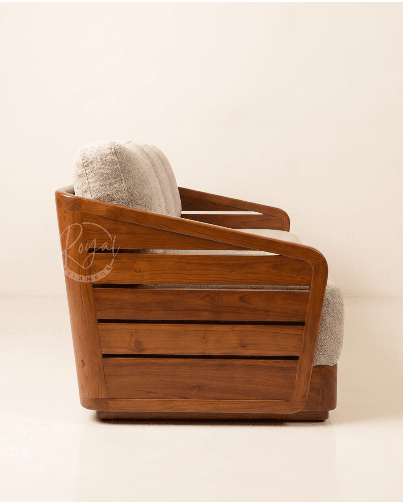Royal Vedix Nilambur Teak Wood 5 Seater Sofa